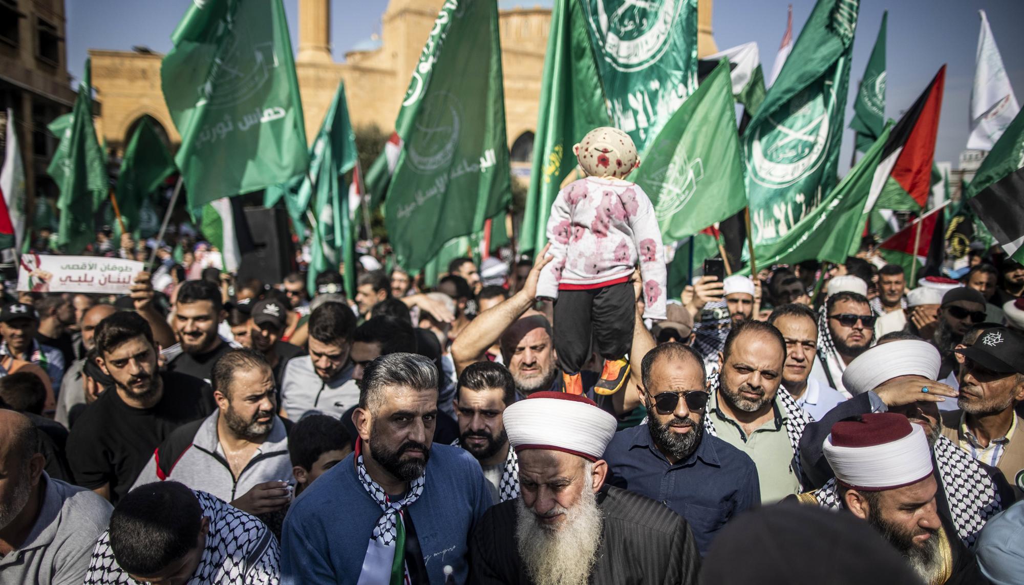 Manifestación Hamás Beirut - 3