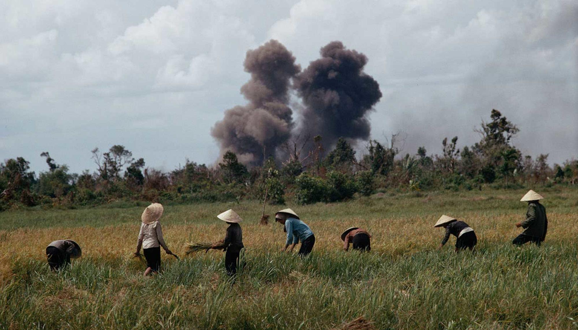 campo de arroz Vietnam bombardeo