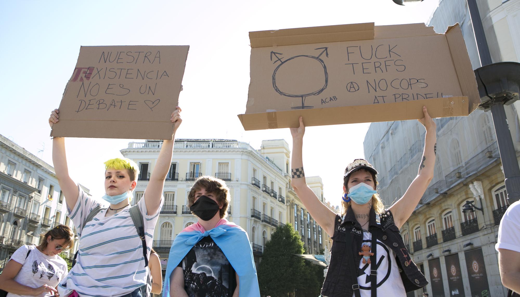Familias Trans Aliadas se concentran en Sol para pedir una Ley Estatal
