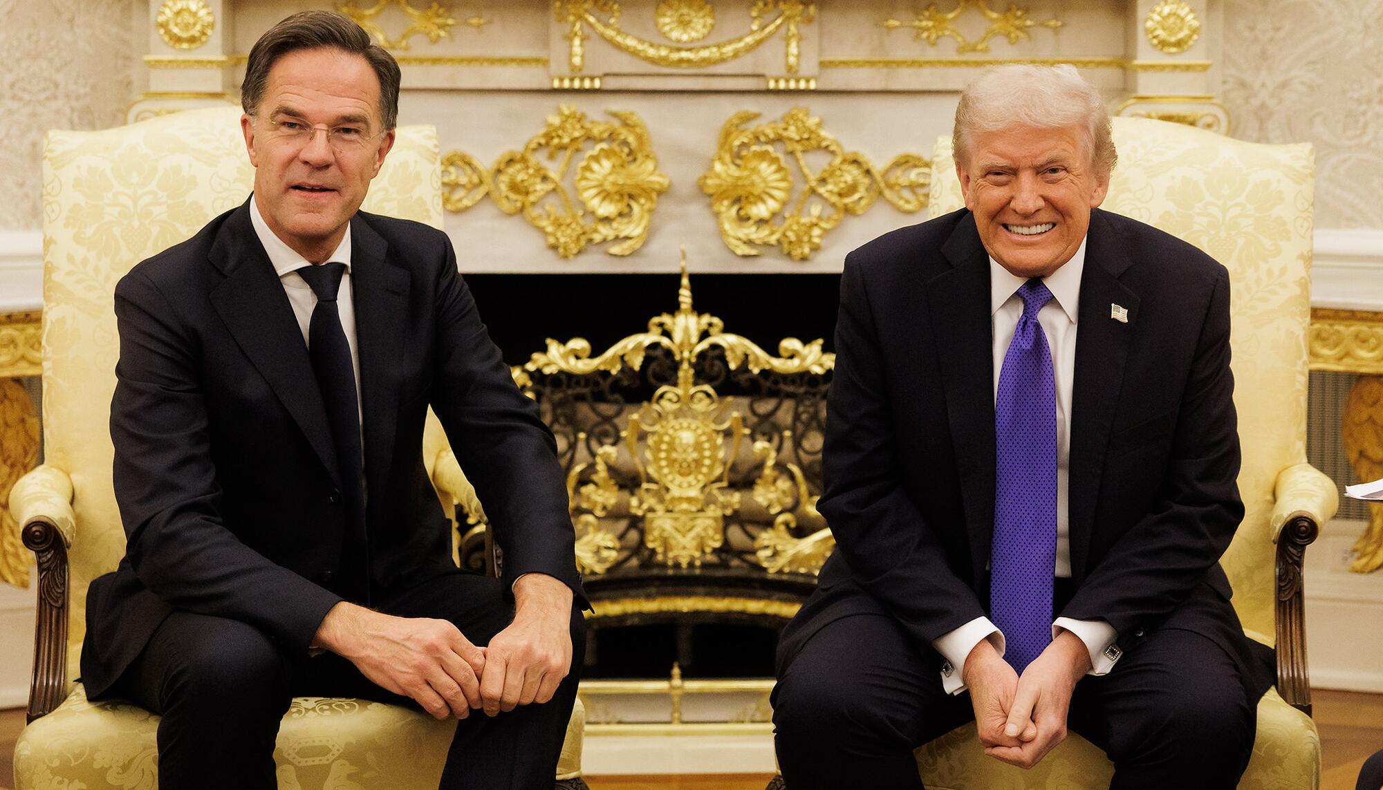Mark Rutte y Donald Trump. Foto: OTAN.