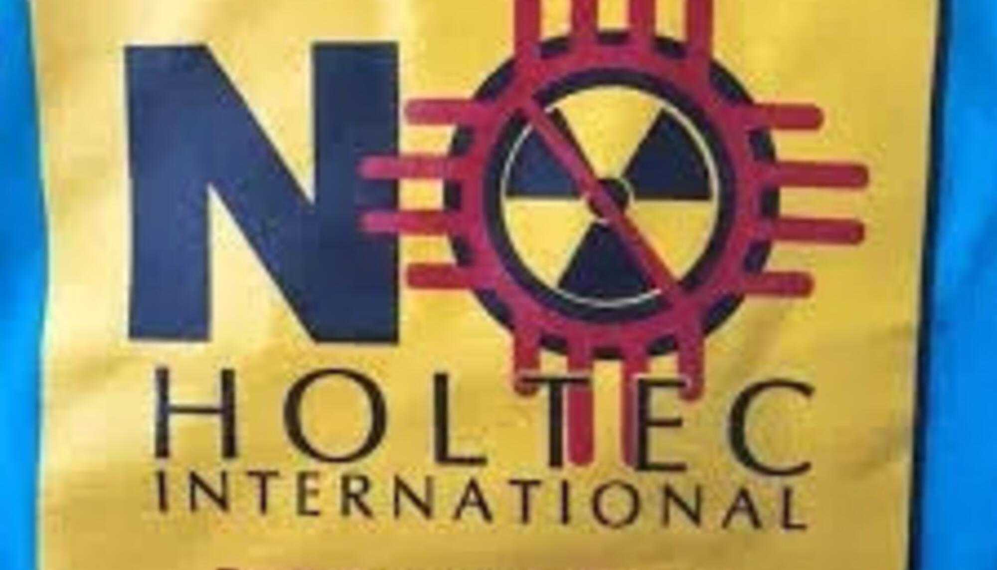 Campaña No a Holtec, diseño de Noel Márquez. Fuente: Beyond Nuclear International