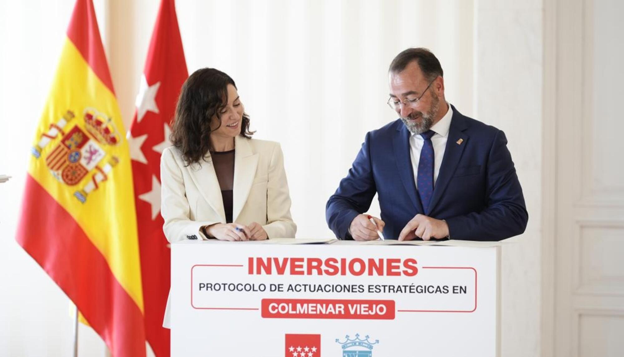 Díaz Ayuso y alcalde de Colmenar Viejo