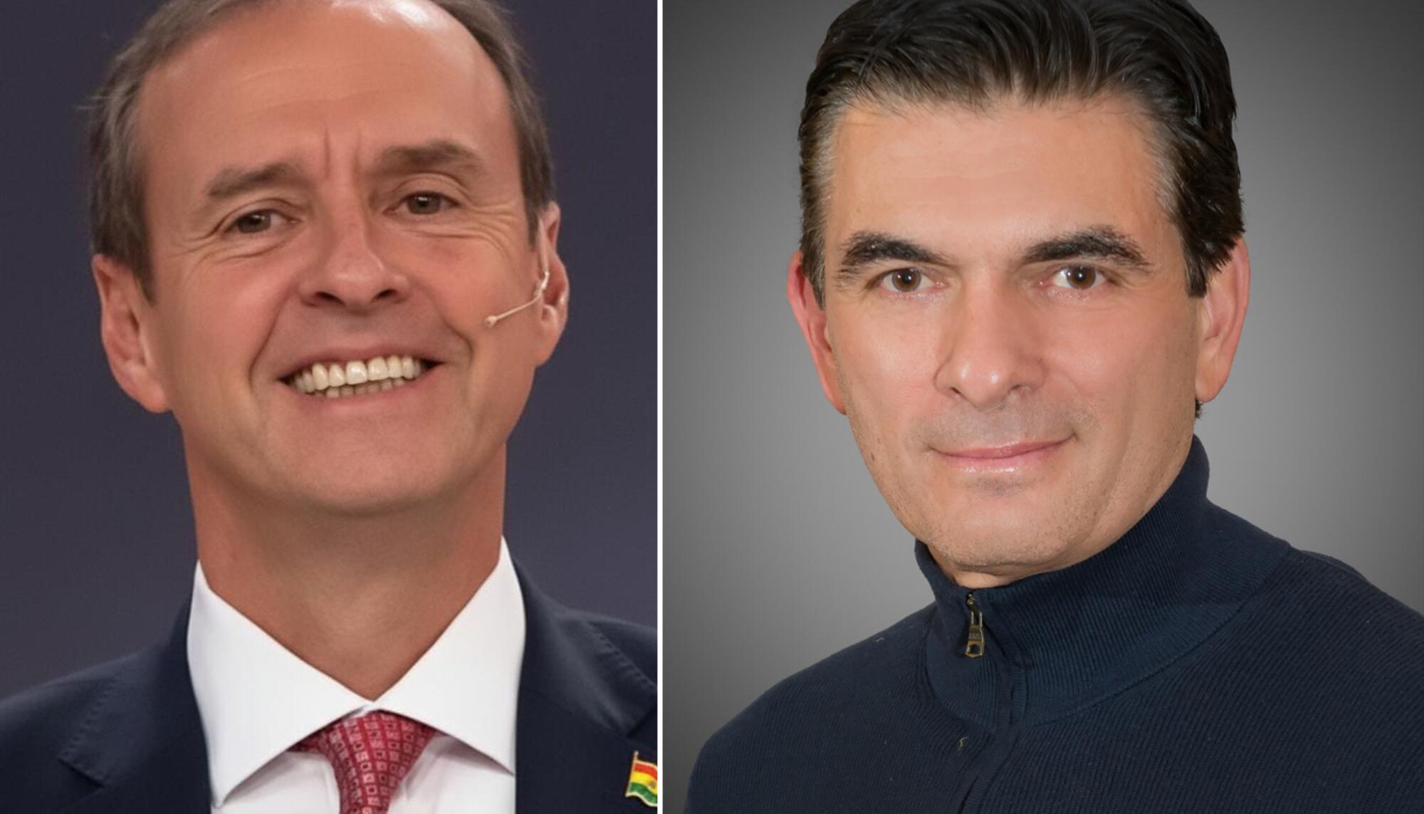 Jorge Quiroga Ramírez y Rodrigo Paz Pereira se enfrentan en la segunda vuelta de las elecciones bolivianas el 19 de octumbre. 