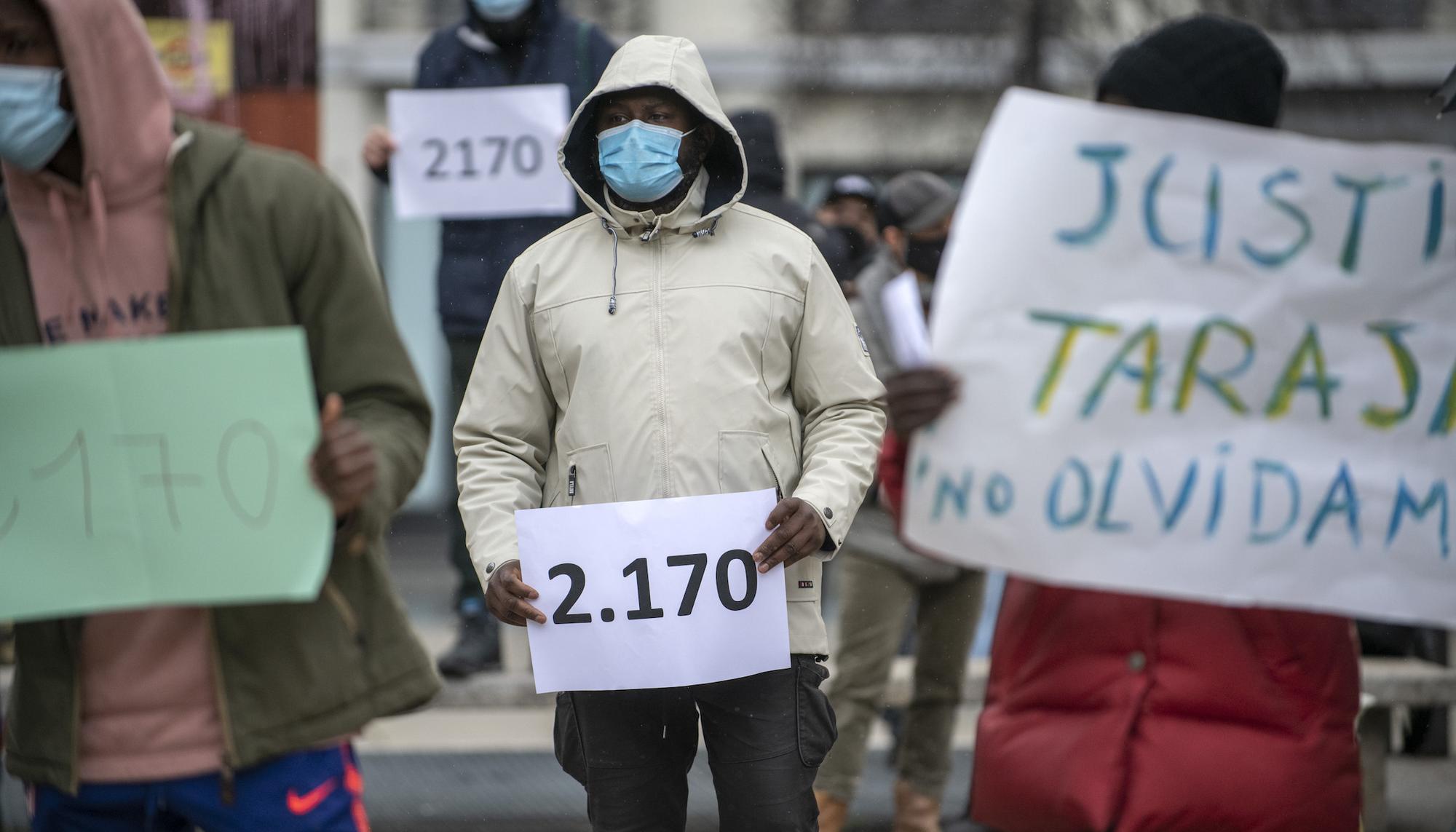 Manifestación en Madrid en el séptimo aniversario de la masacre de la playa del Tarajal.  - 4