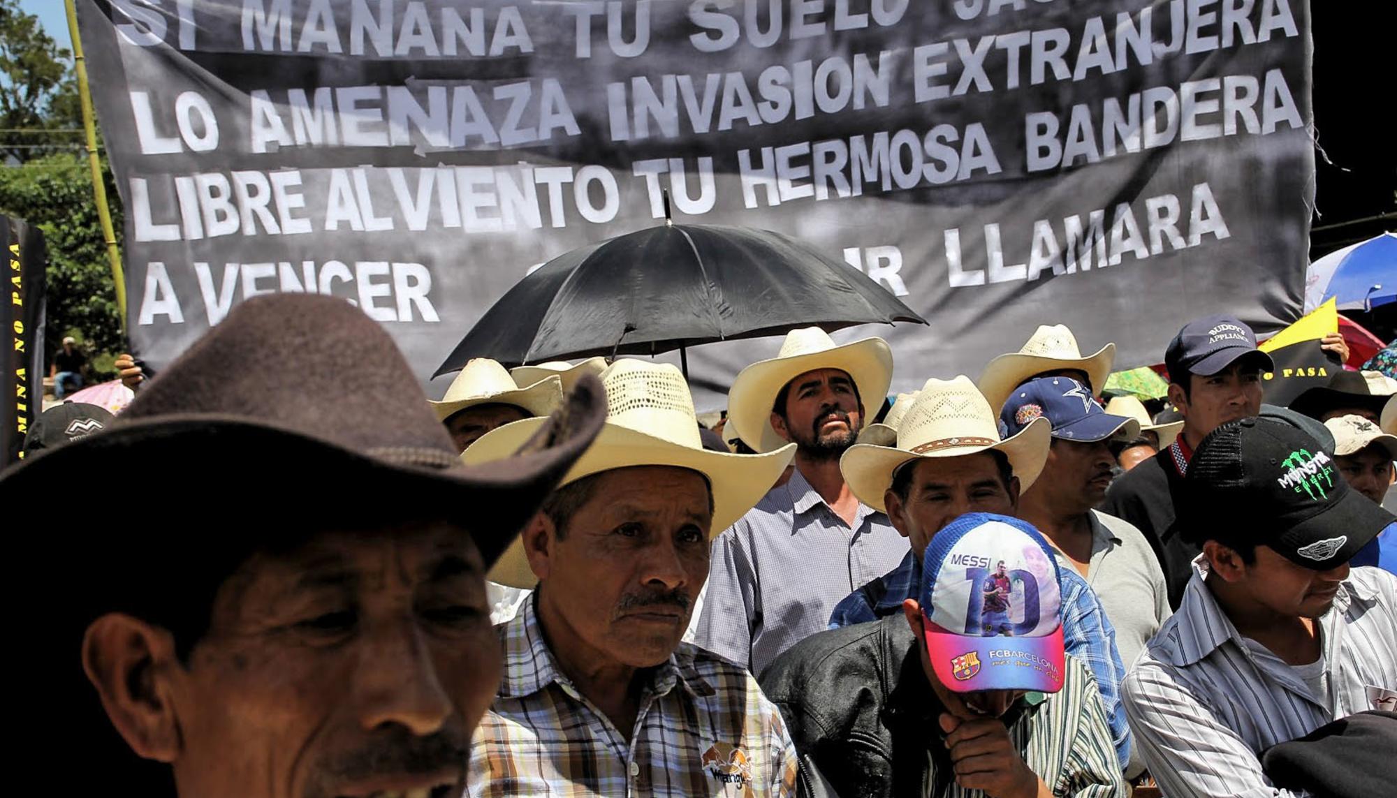 Protesta minera guatemala Corp Tahoe Escobal