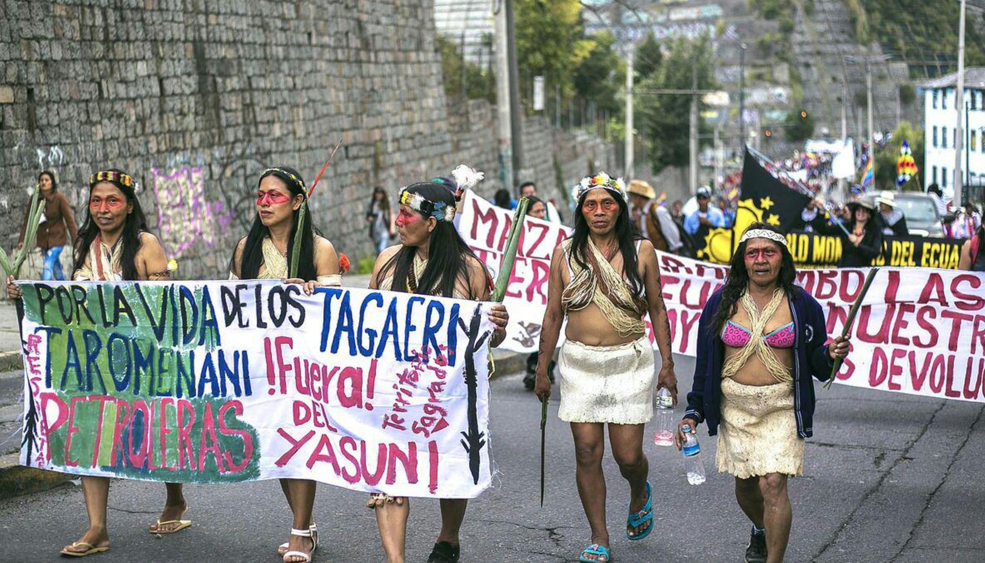 Marcha indígenas Waorani