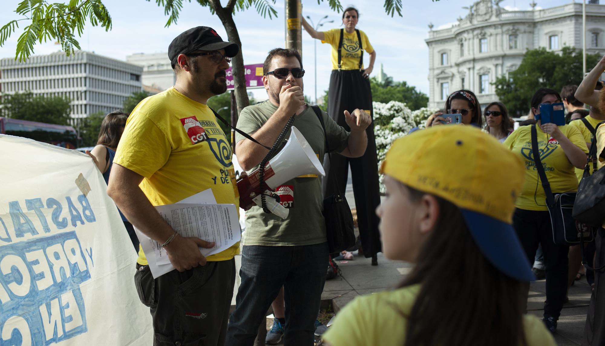 Concentración de trabajadores de correos