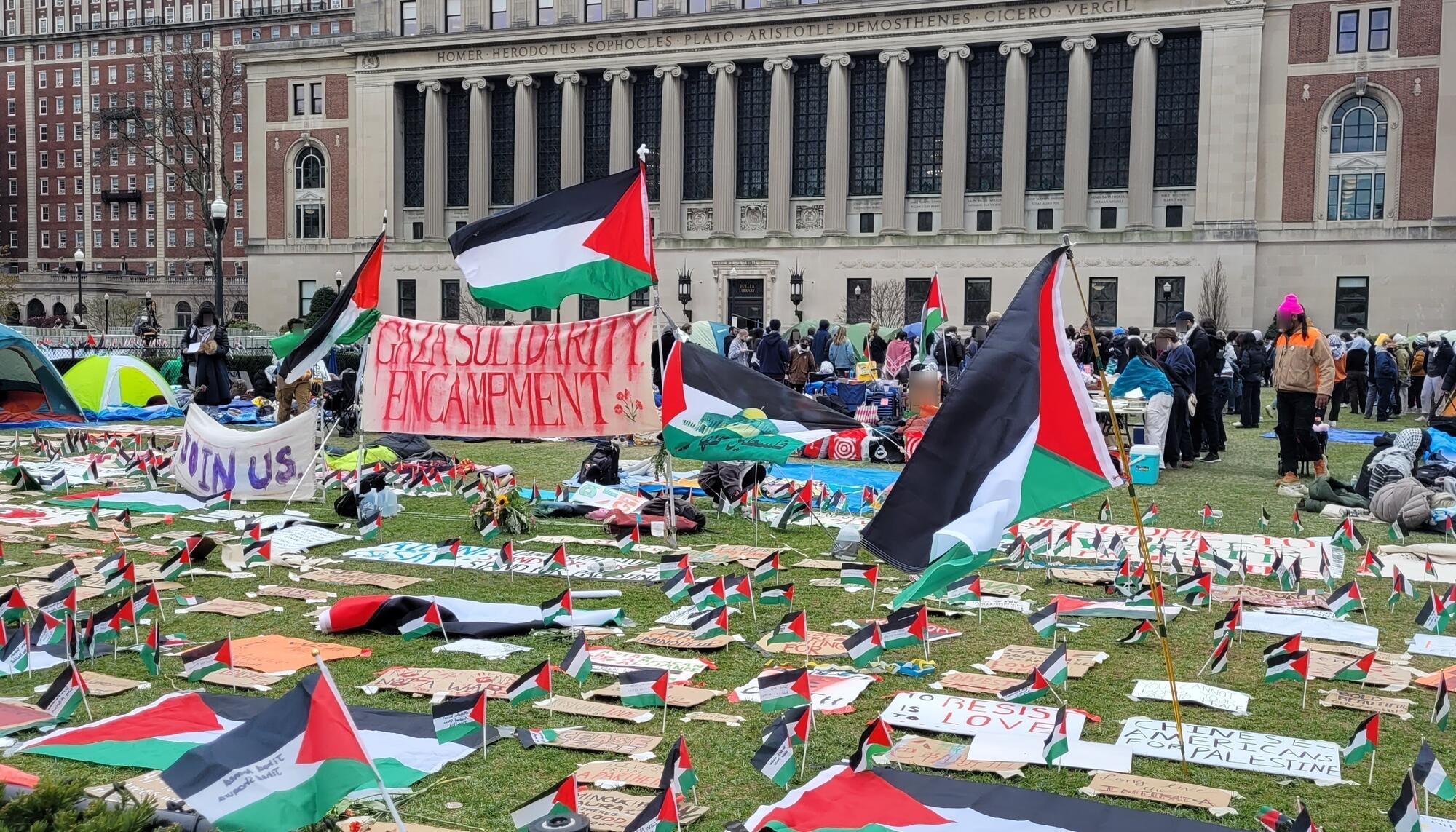 estudiantes columbia palestina