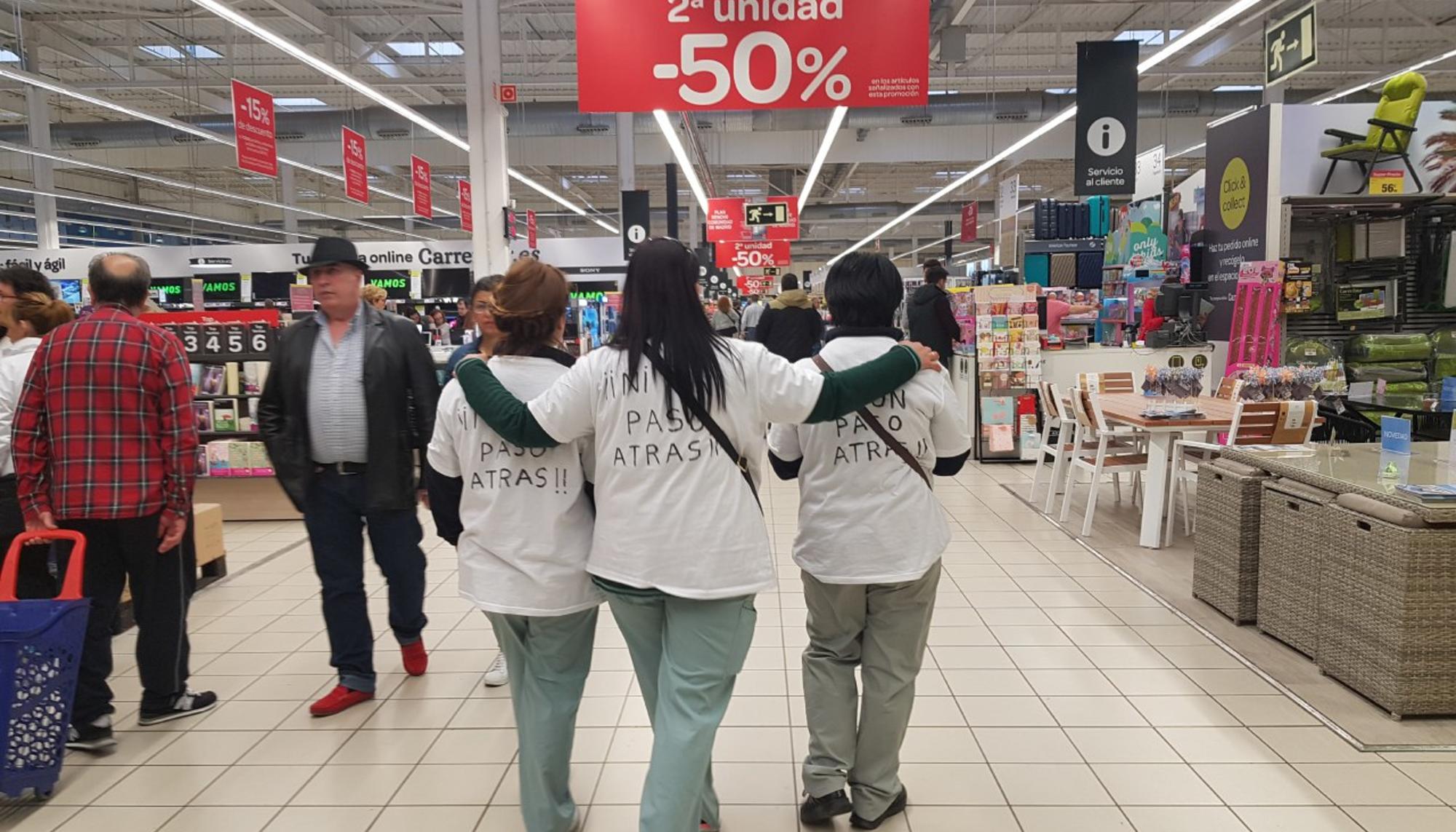 Trabajadoras limpieza Carrefour Leganés.