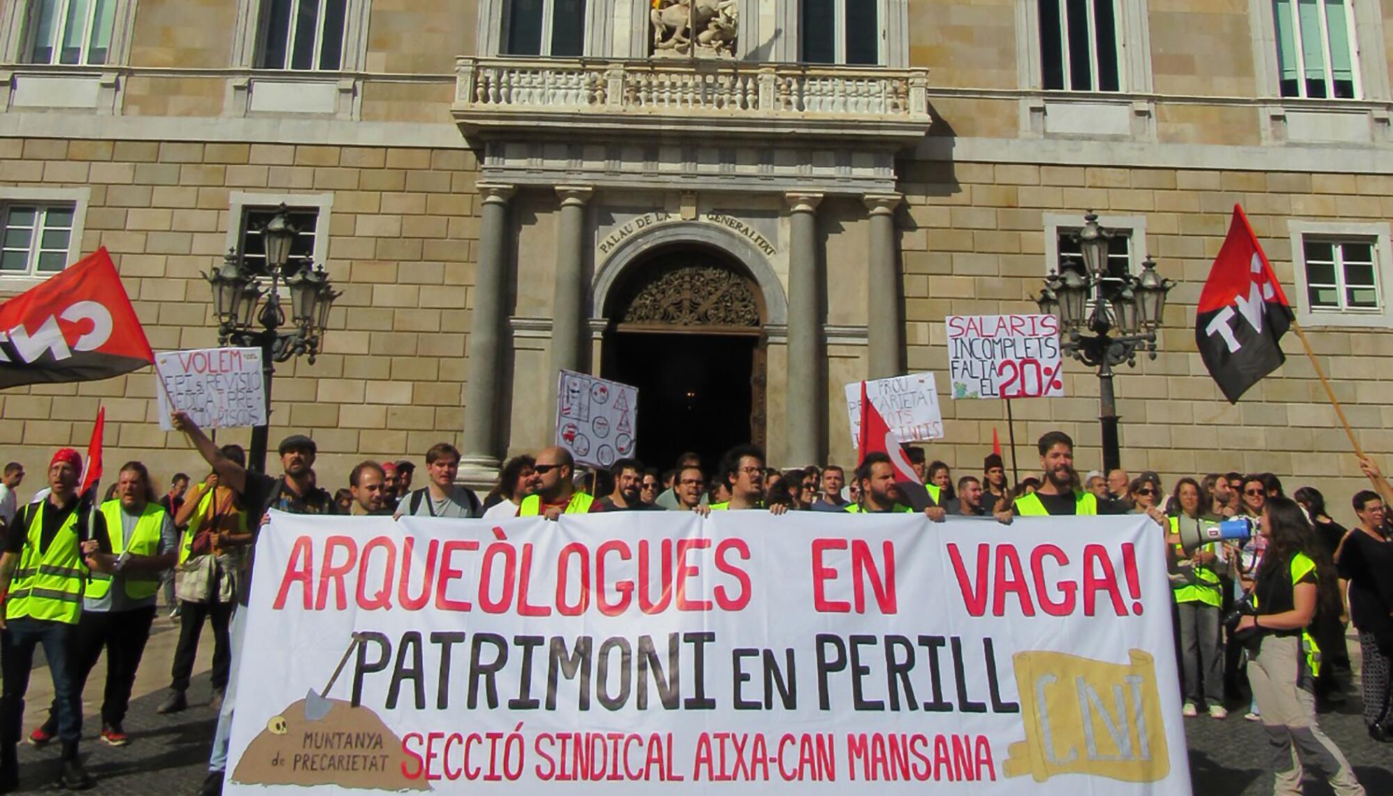 Arqueólogas en huelga Aixa–Can Mansana