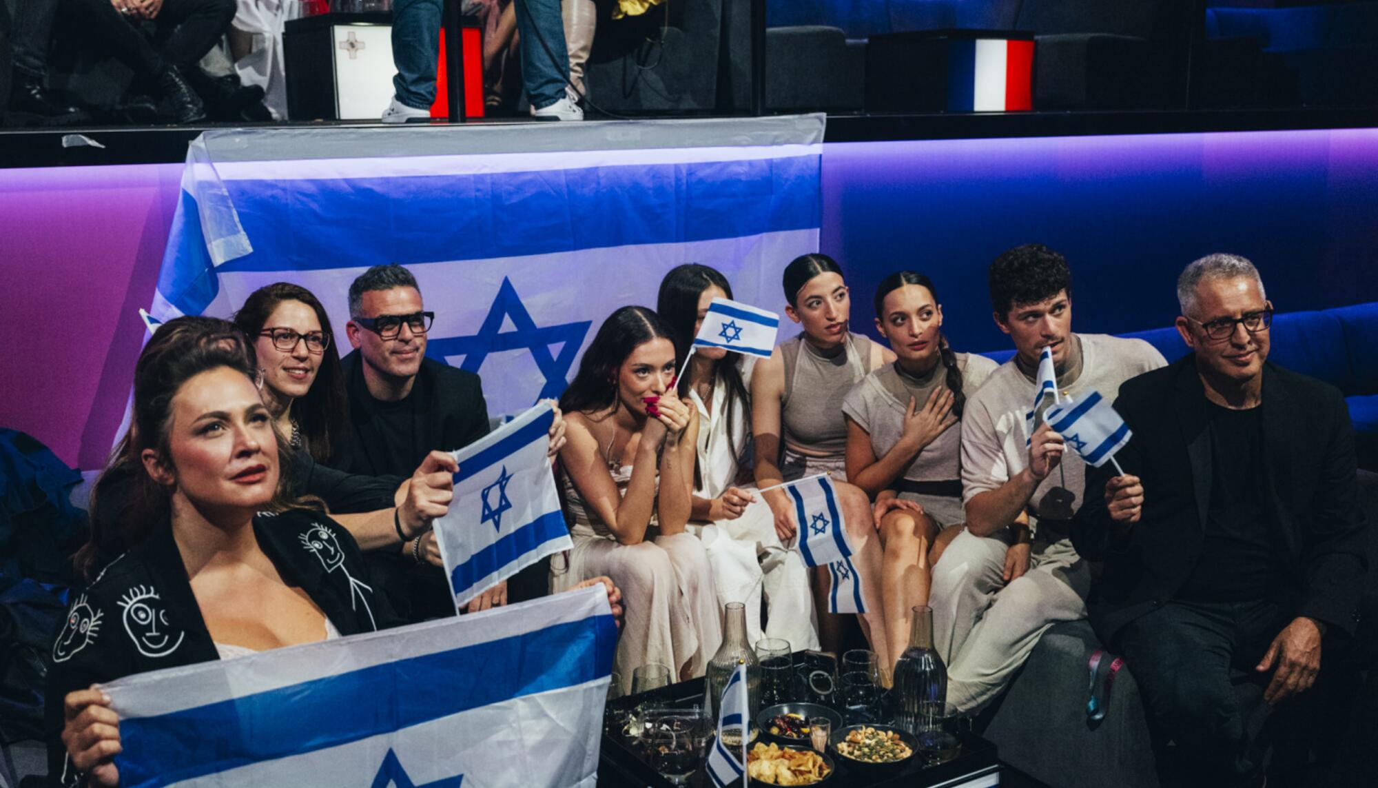 Eden Golan, la representante de Israel en Eurovisión 2024, durante las votaciones de la semifinal