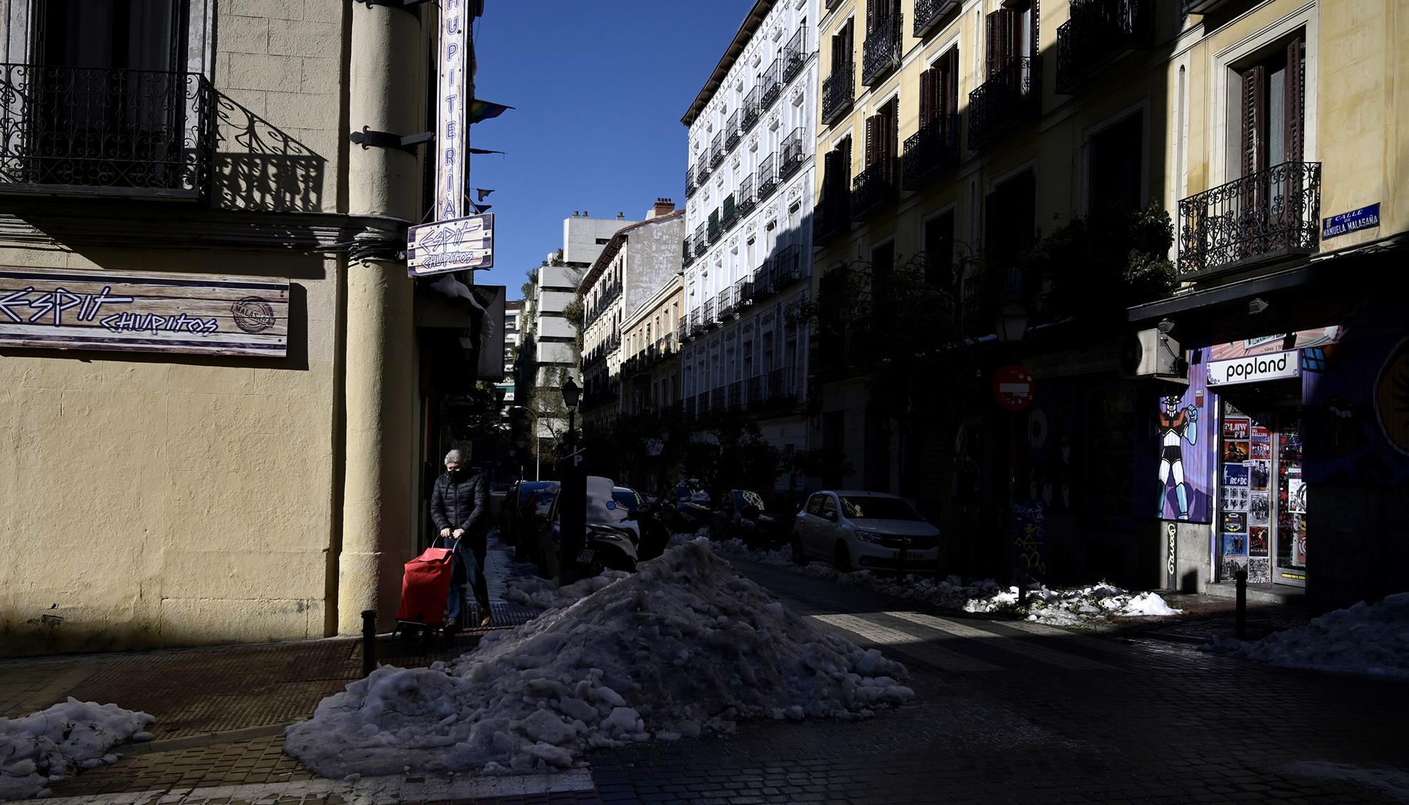 Nieve en la calle