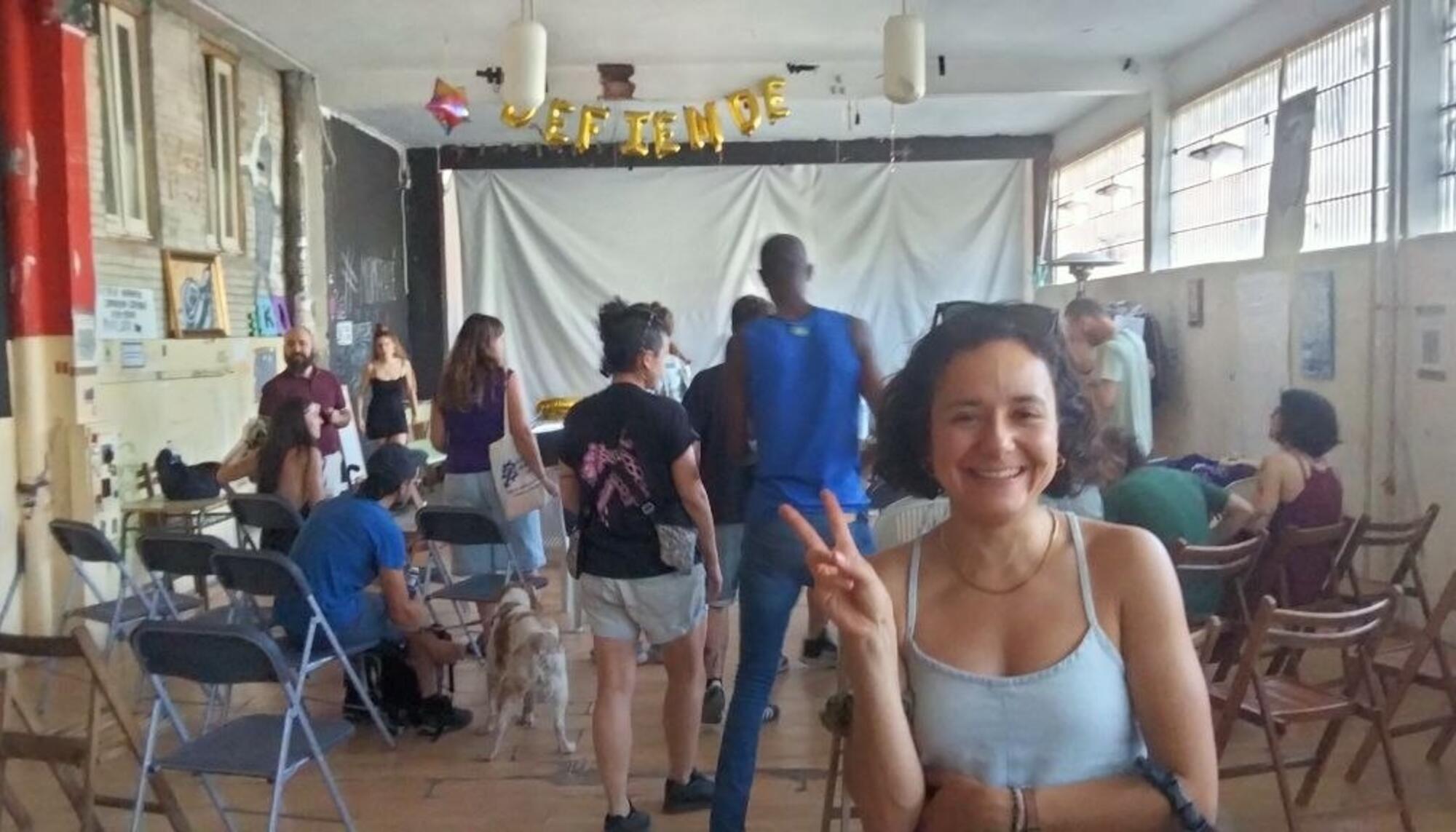 La autora y presidenta de Mercado Social de Madrid en VI Jornadas de Autodefensa Laboral de Jaleo (Autoría: Mercado Social)