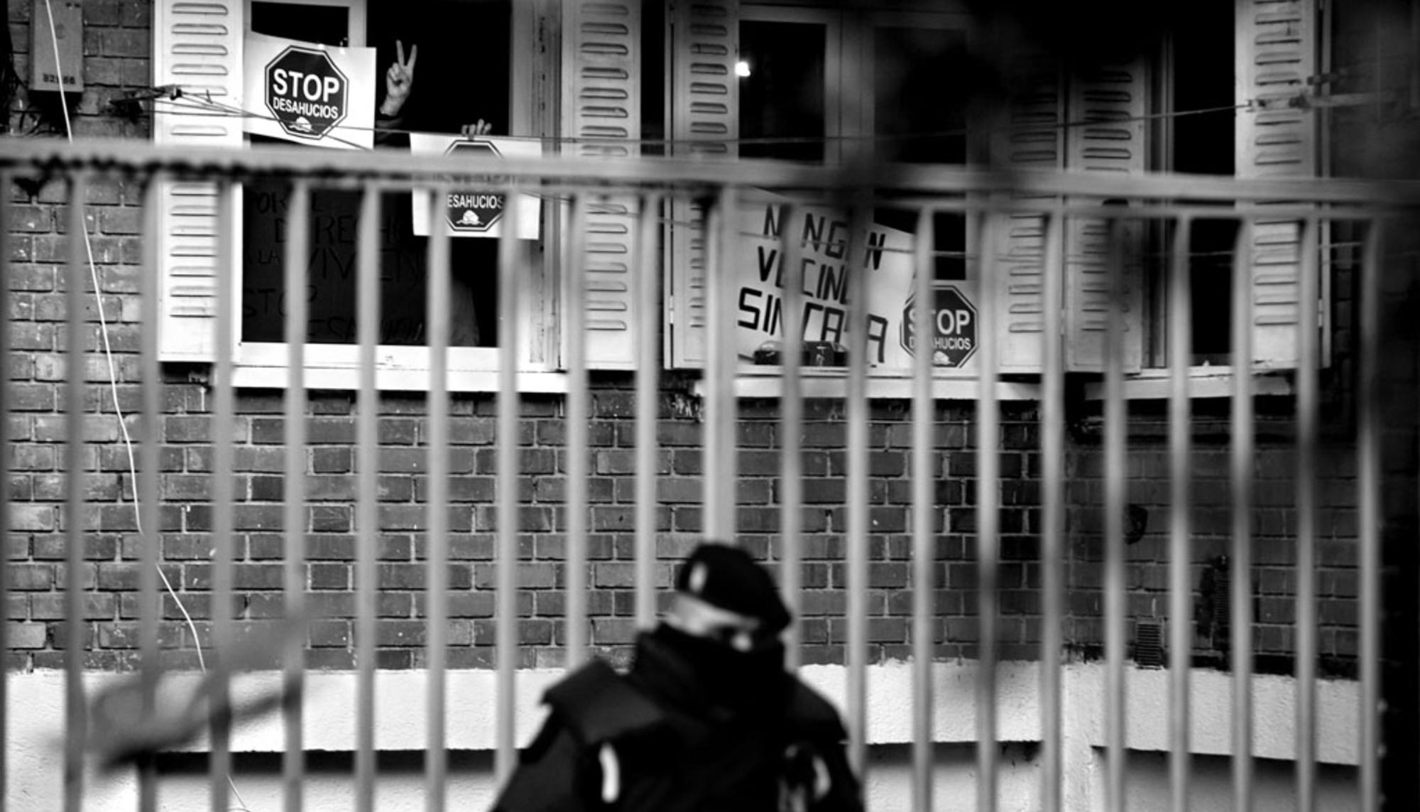 Acción contra desahucios en Madrid