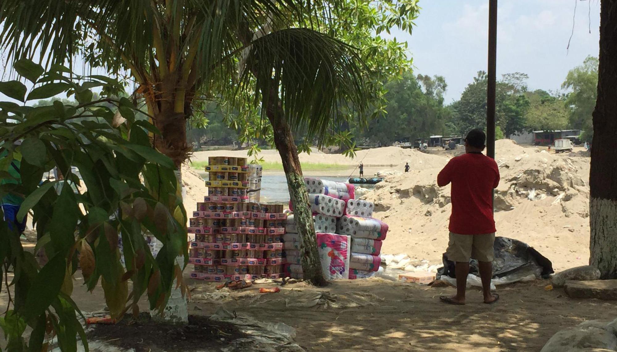 Tráfico de mercancías en la frontera entre México y Guatemala