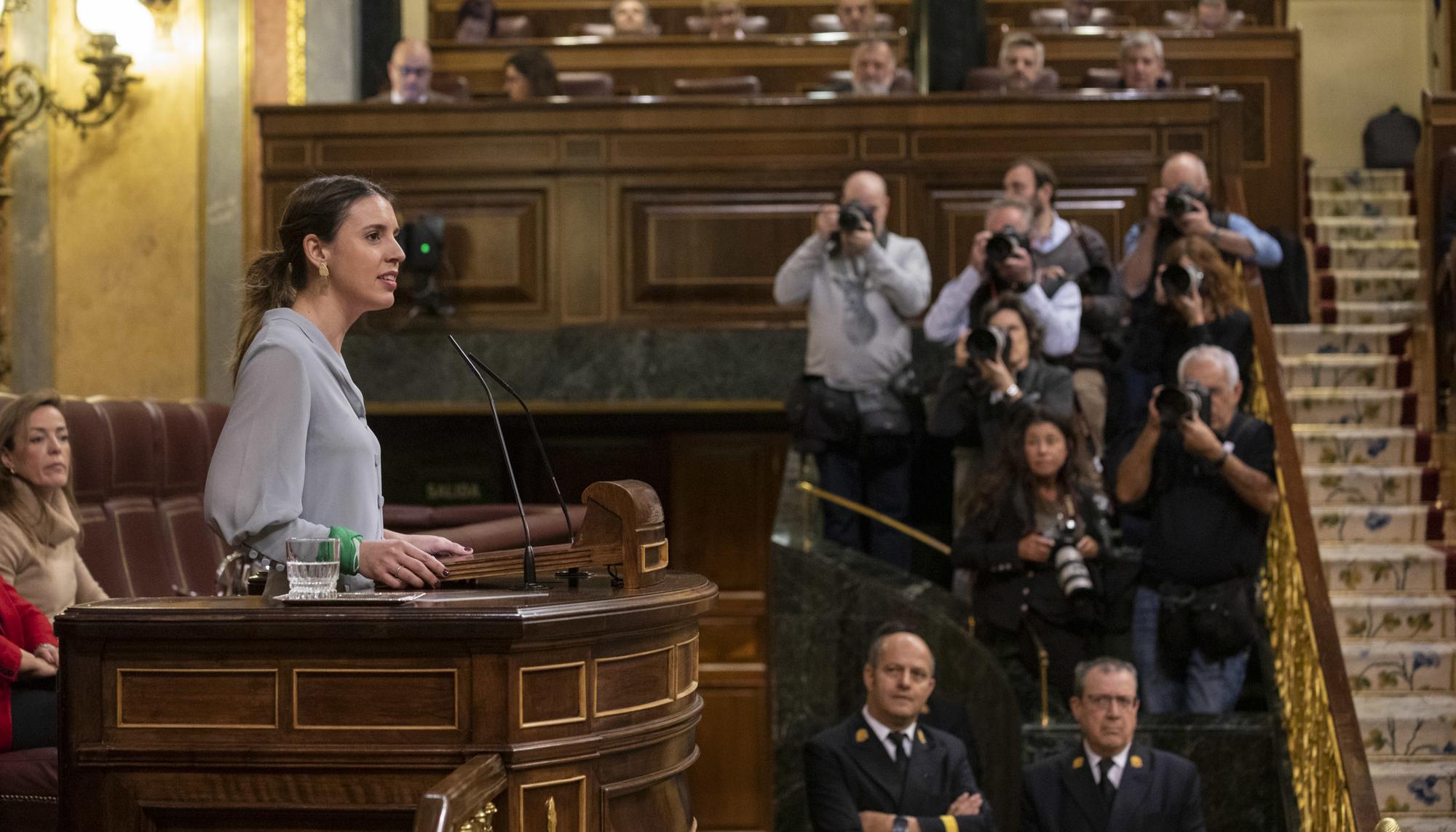 Congreso votacion Ley trans reforma aborto - 7 Irene Montero Tribuna