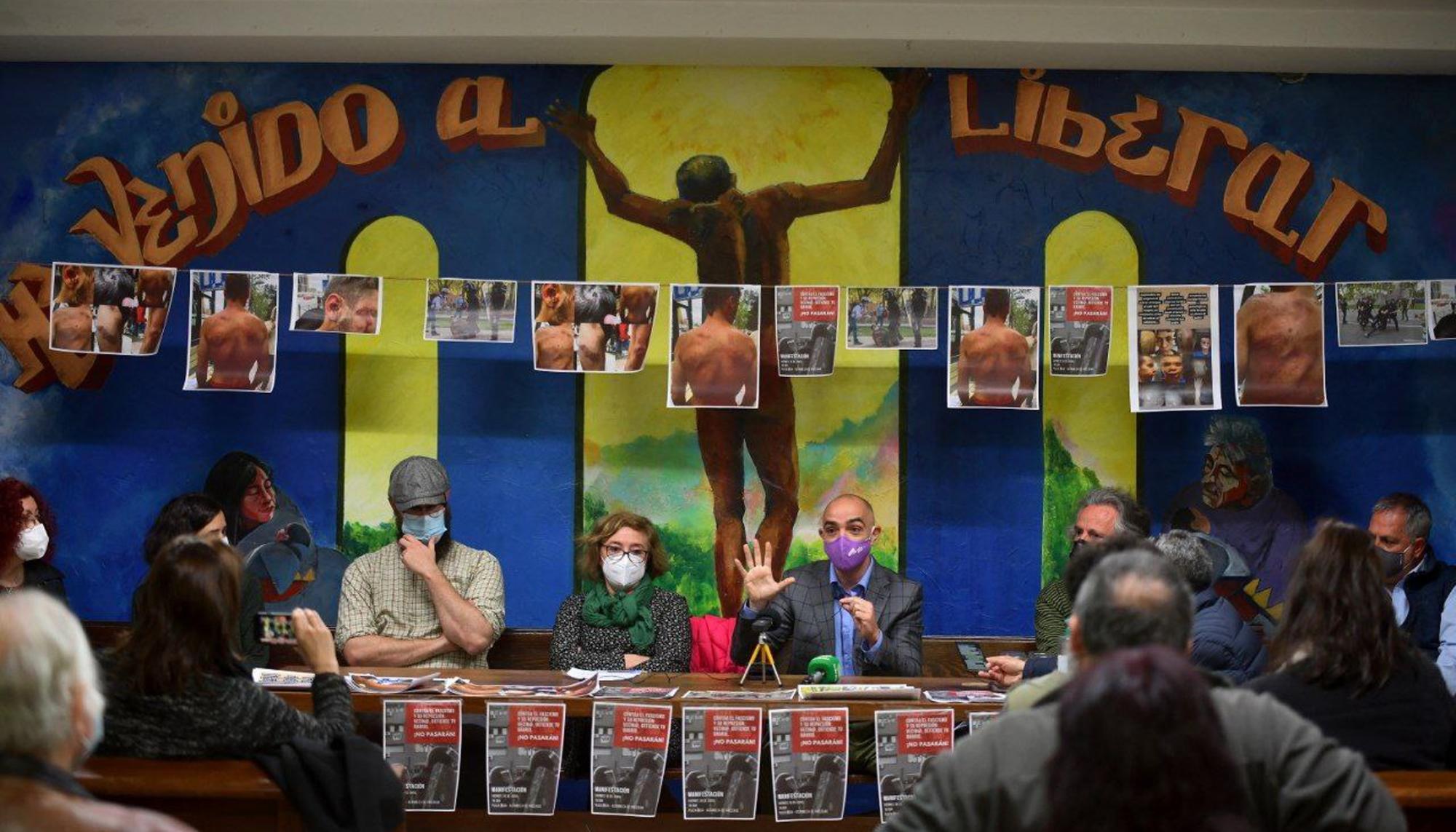 Rueda de prensa antirrepresiva en Vallecas