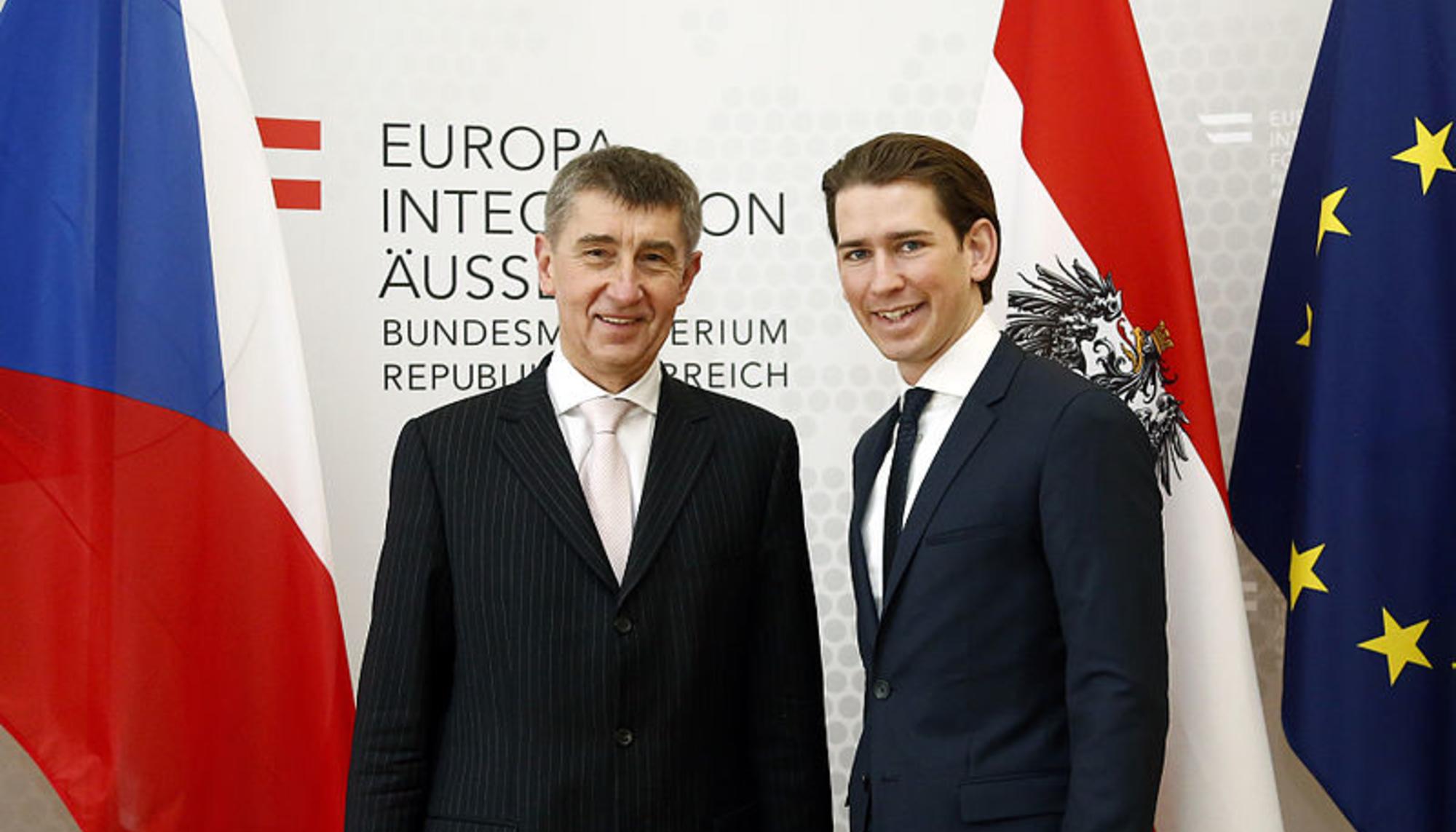 Andrej Babis y Sebastian Kurz