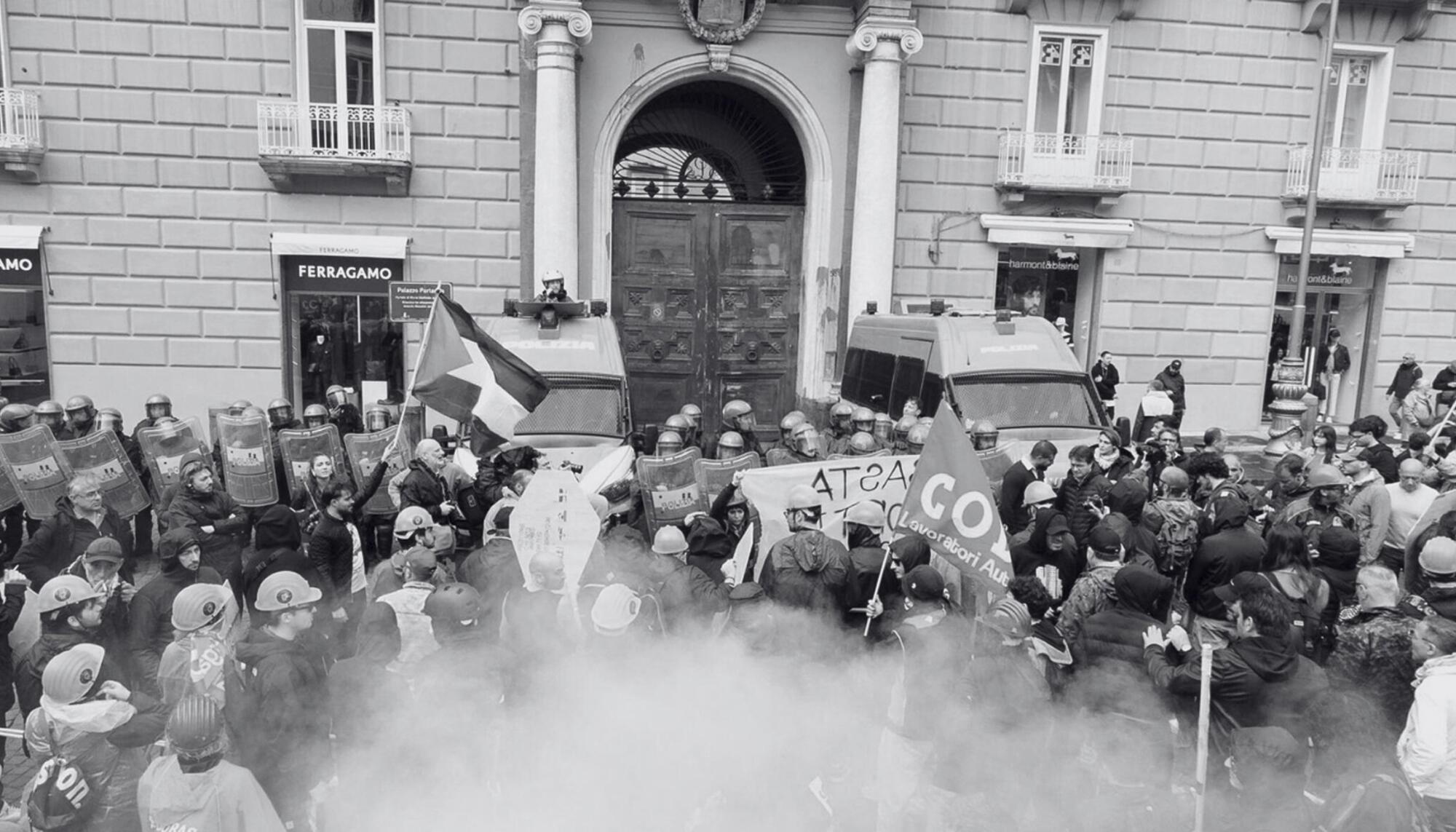 Protesta patronal Italia