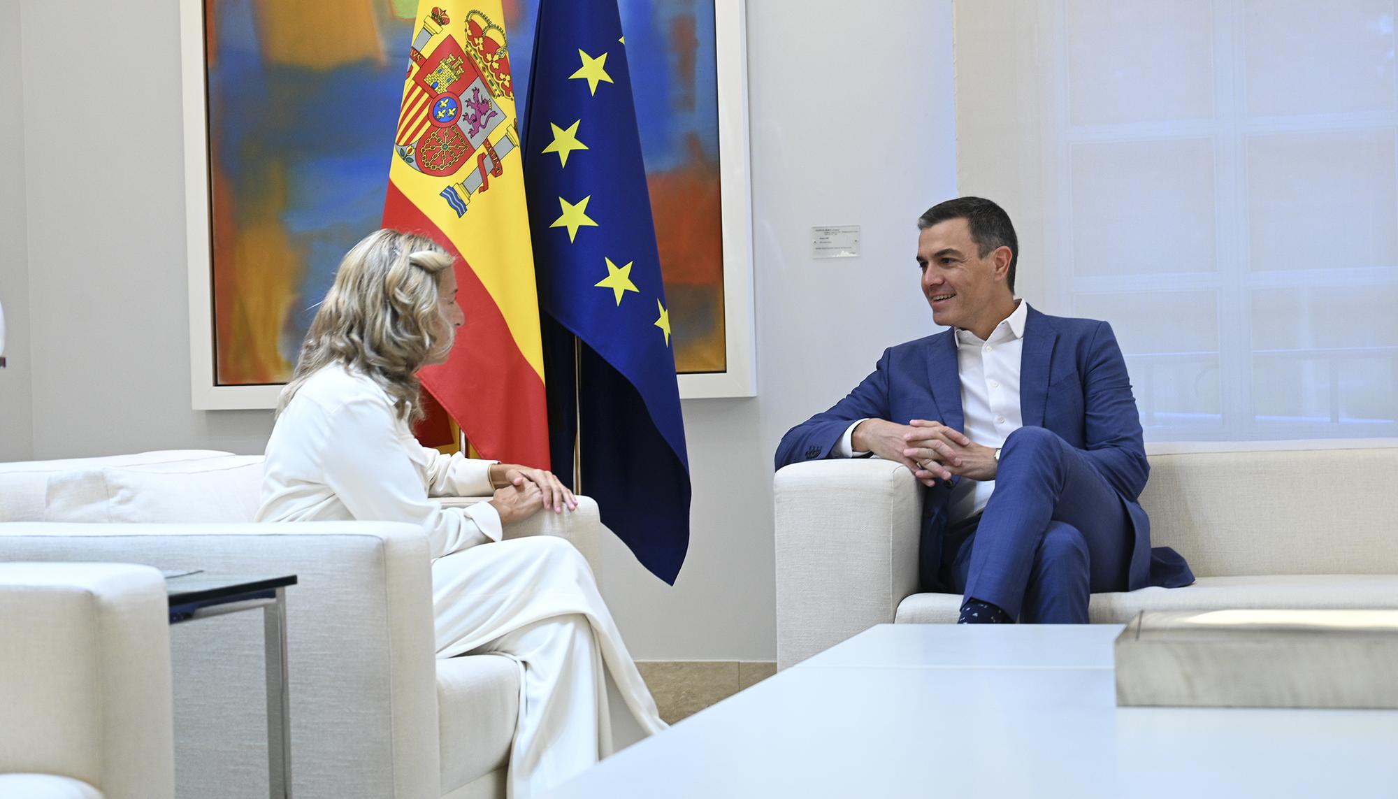 Encuentro entre Yolanda Díaz y Pedro Sánchez el 4 de octubre de 2022