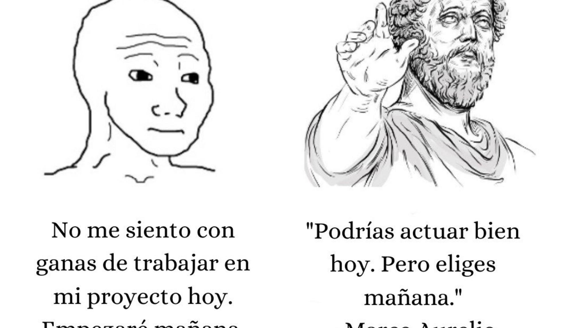 Marco Aurelio meme arte de vivir