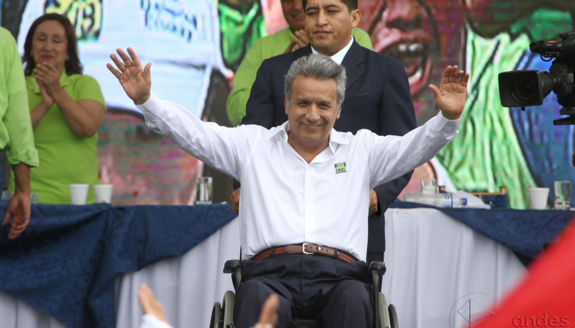 Lenín Moreno es elegido candidato tras la V Convención Nacional del Movimiento Alianza PAIS. ANDES/Micaela Ayala V.
