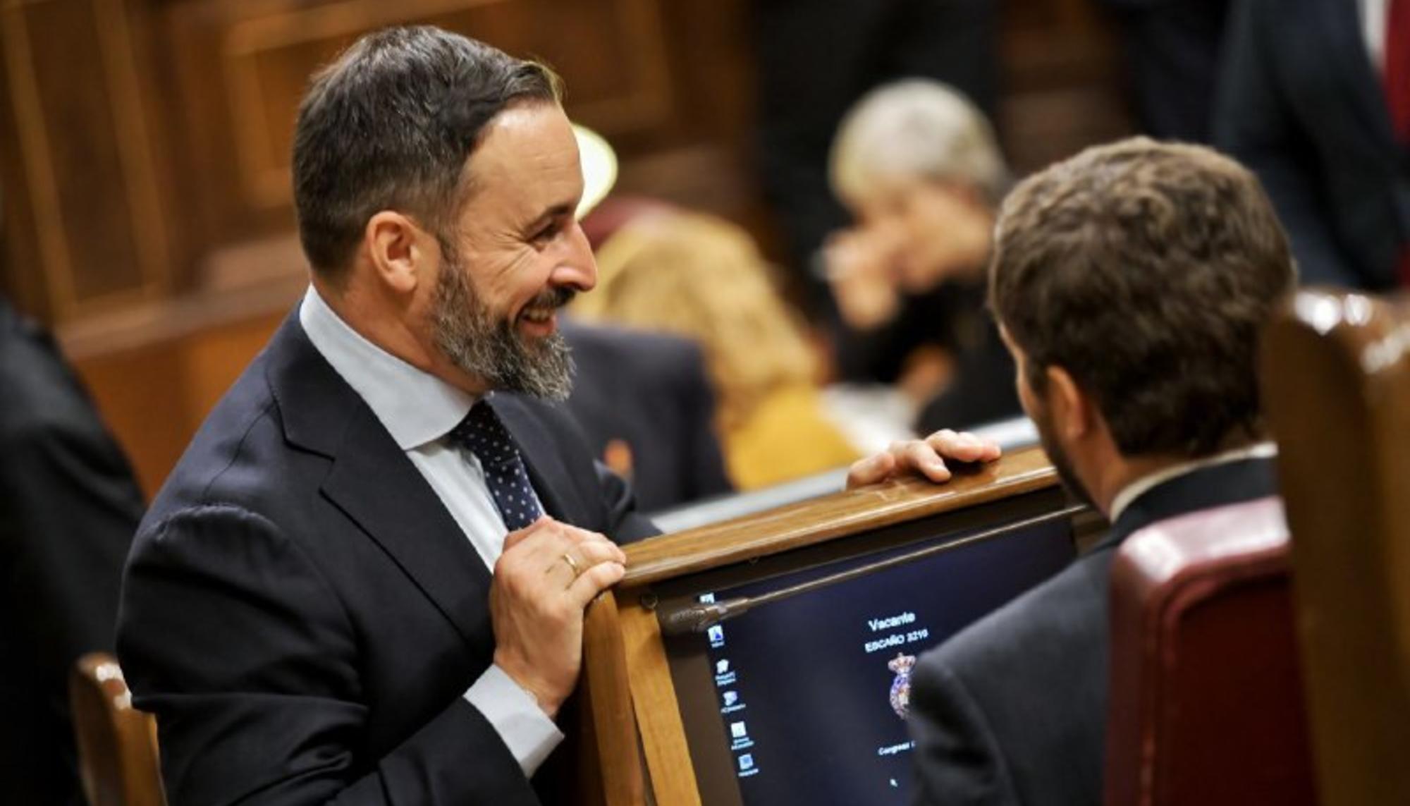 Santiago Abascal y Pablo Casado