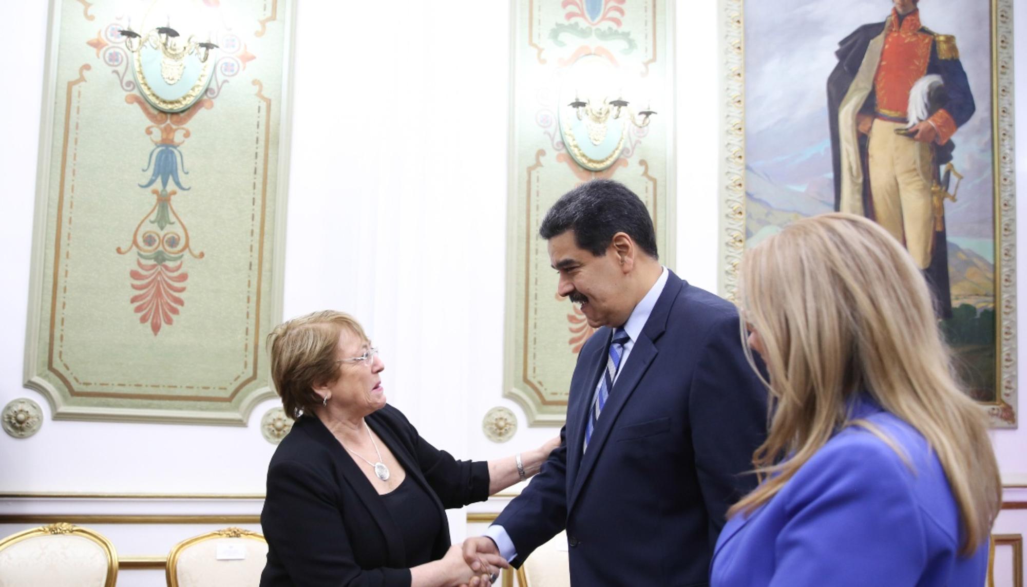 Presidente Maduro recibe a la Alta Comisionada de la ONU para los DDHH en el Palacio de Miraflores