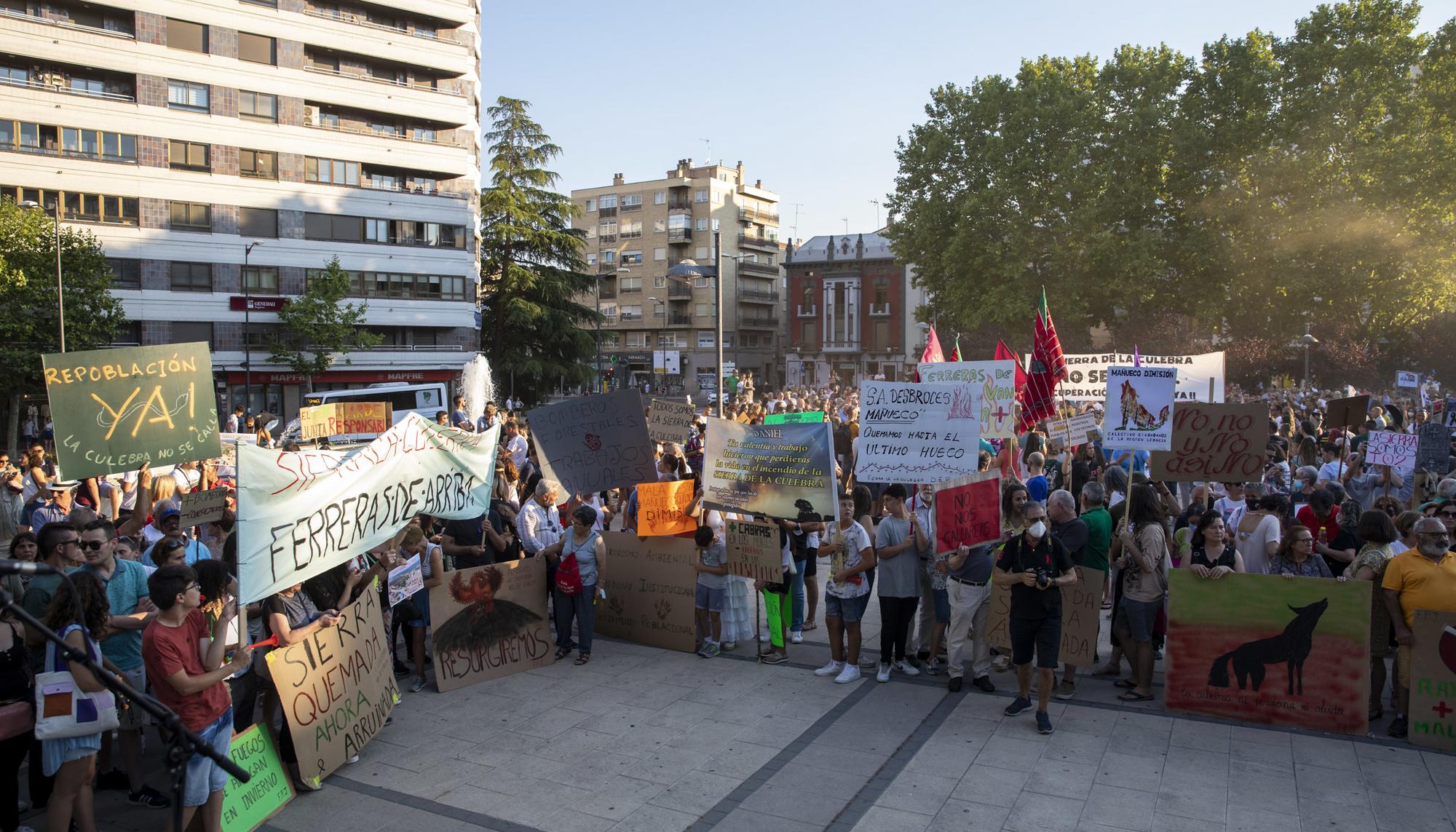 Manifestación Zamora Incendios forestales 28-07-2022 - 17