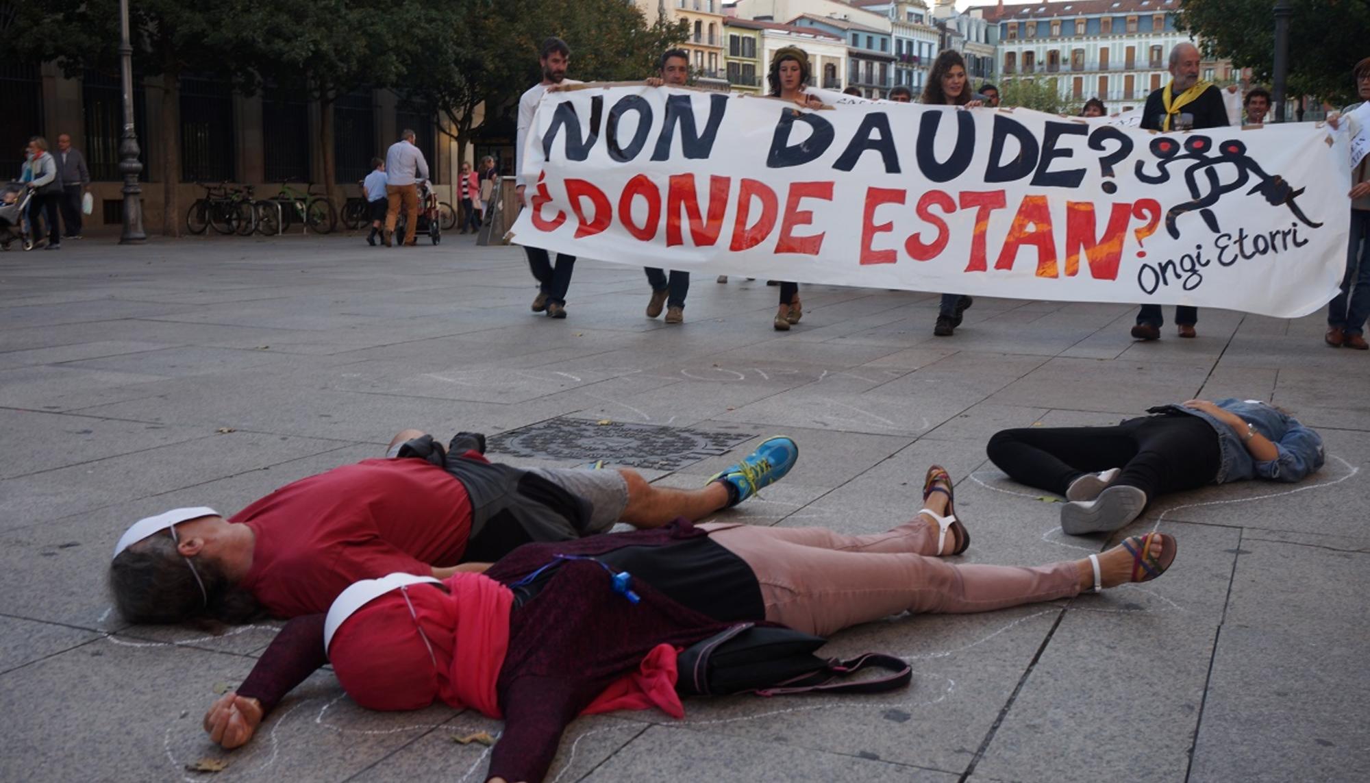 Manifestacion refugiados Pamplona