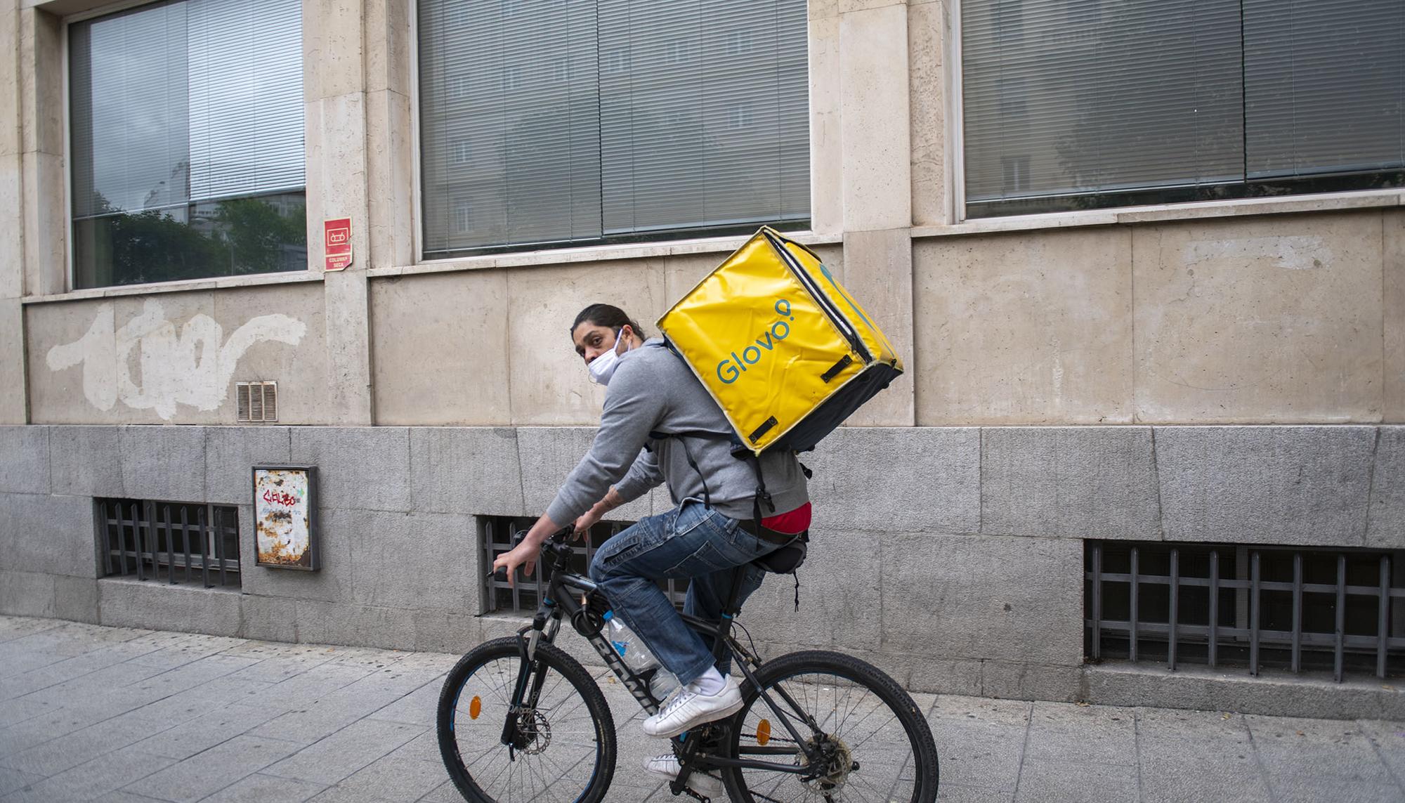 Repartidor de Glovo en Madrid rider