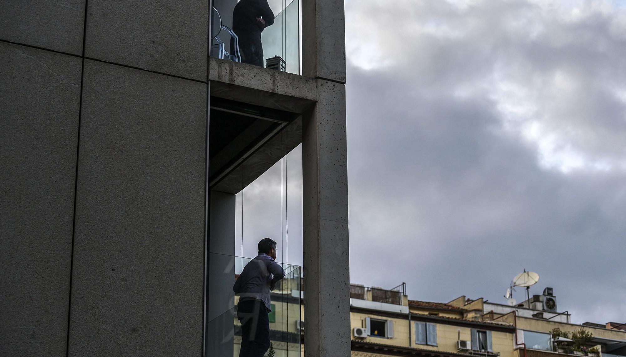 Balcones en la plaza de Chueca