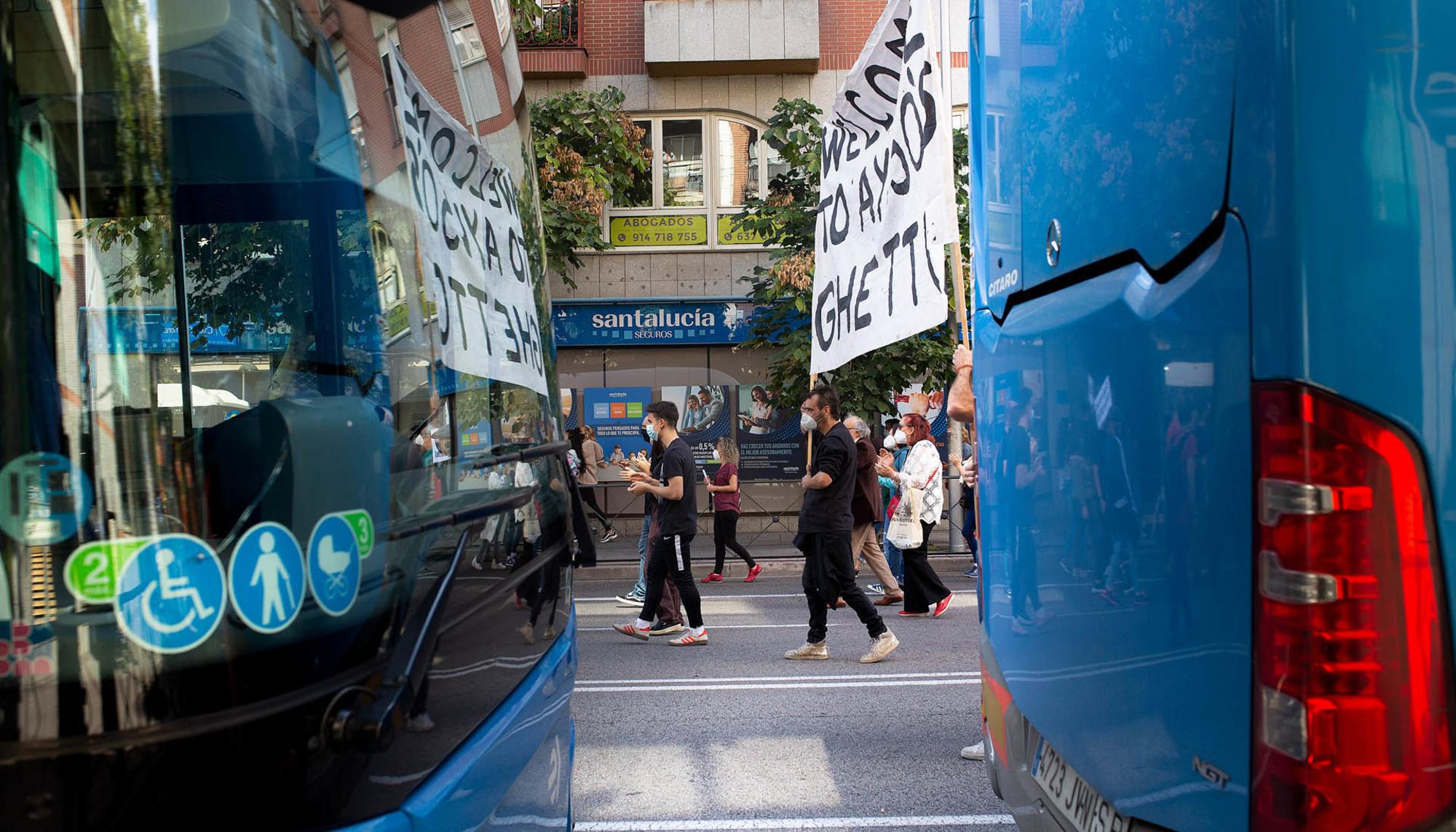 Manifestación contra la "segregación de clase" en Carabanchel, el domingo 27 de septiembre de 2020. - 7