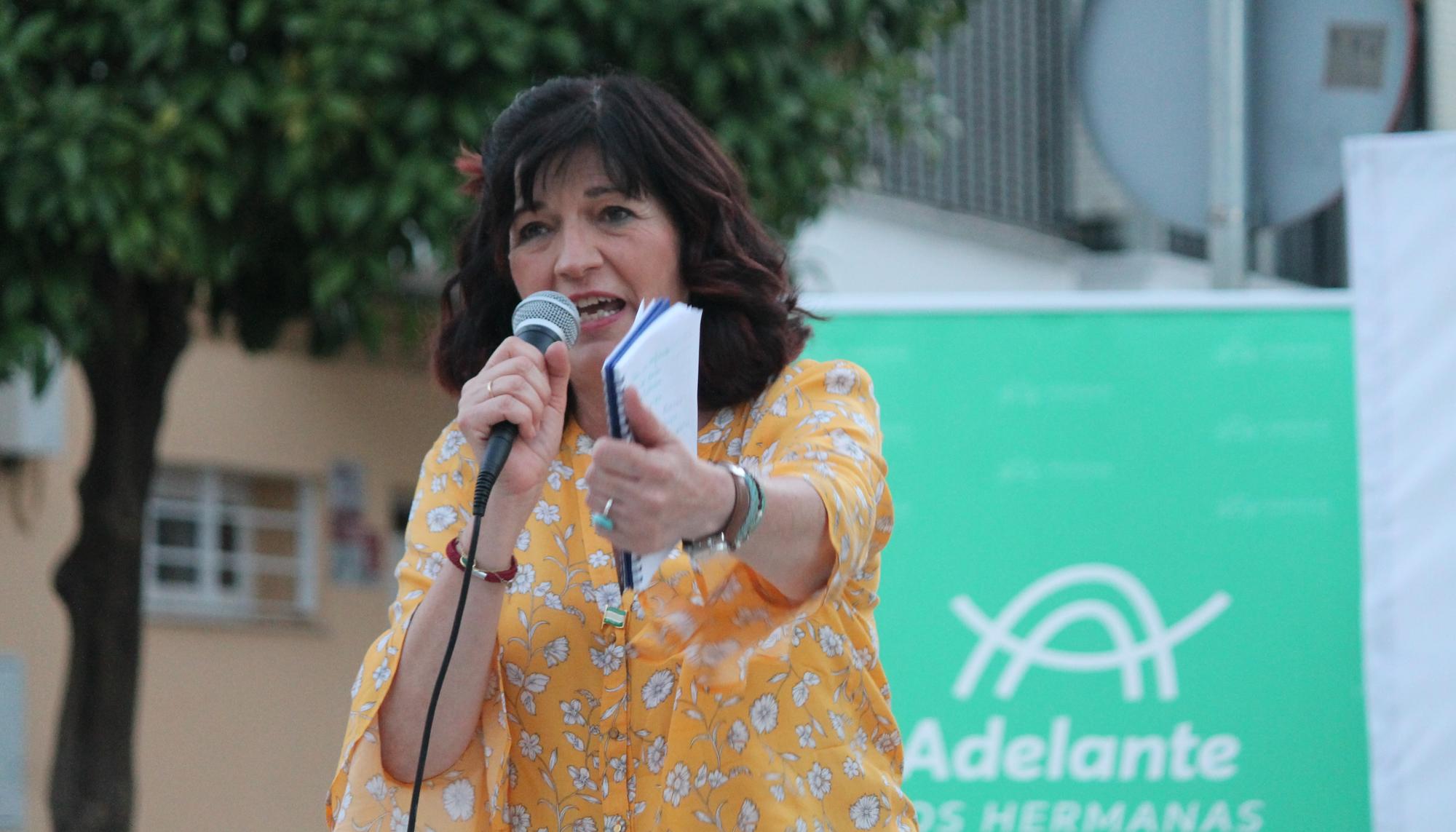 Pilar González mitin 2