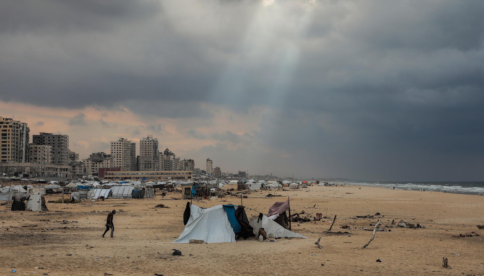 Invierno en Gaza inundaciones  - 2