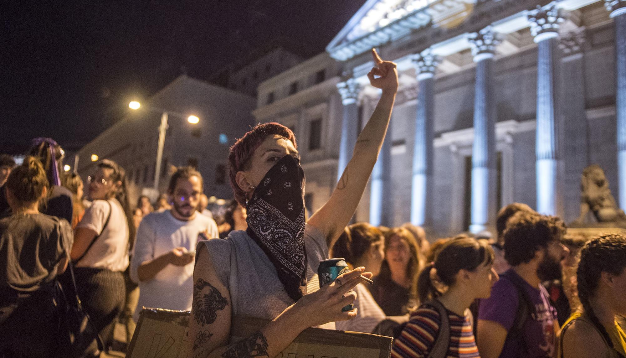 Manifestación contra la sentencia de la Manada, el 26 de abril en Madrid. 