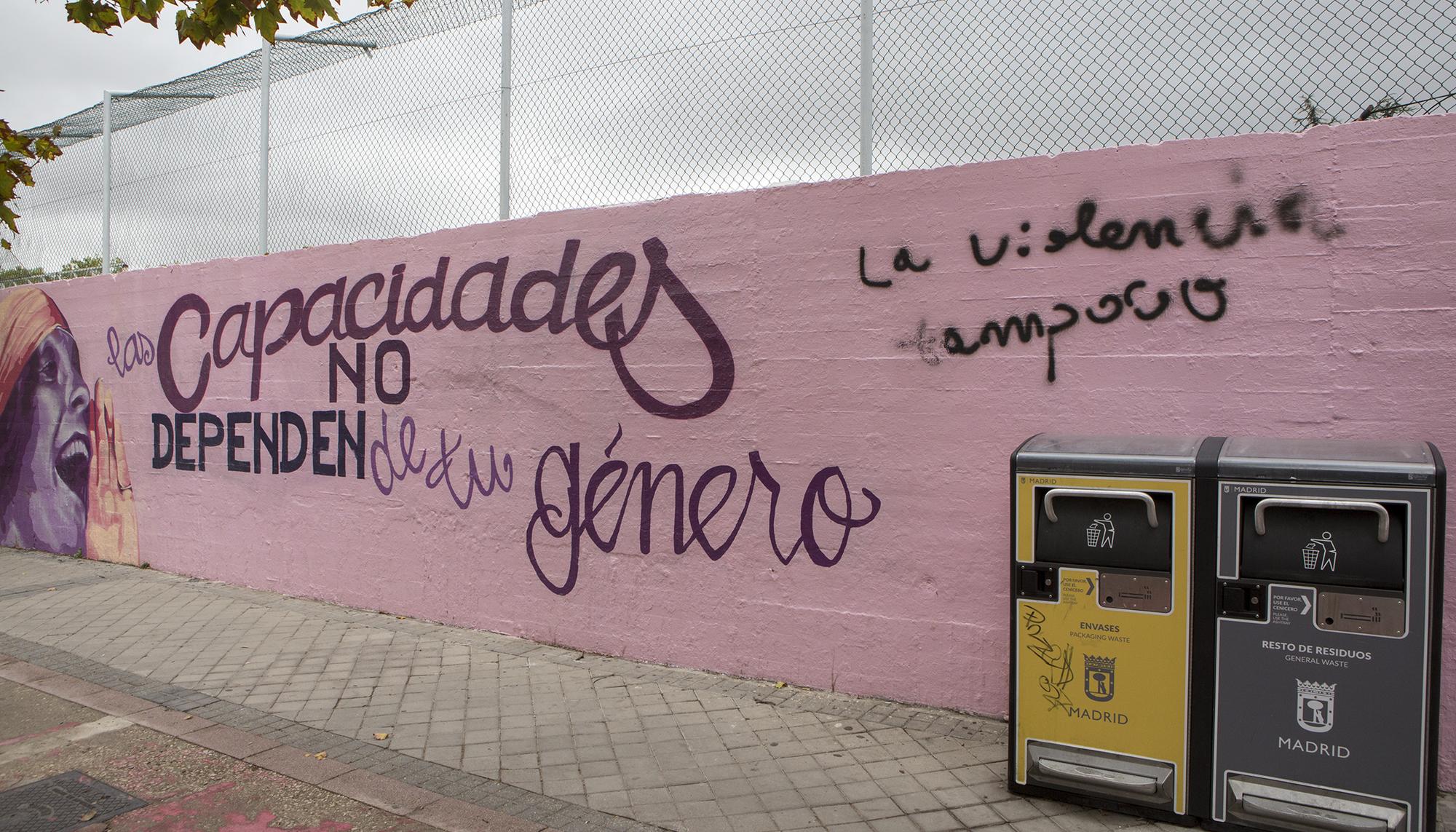 mural feminista en el barrio de la Concepción
