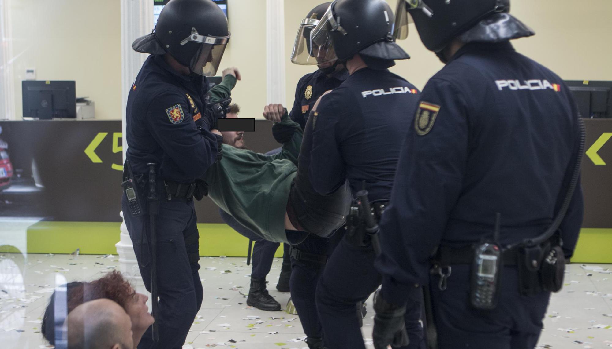Desalojo en Bankia infiltrado
