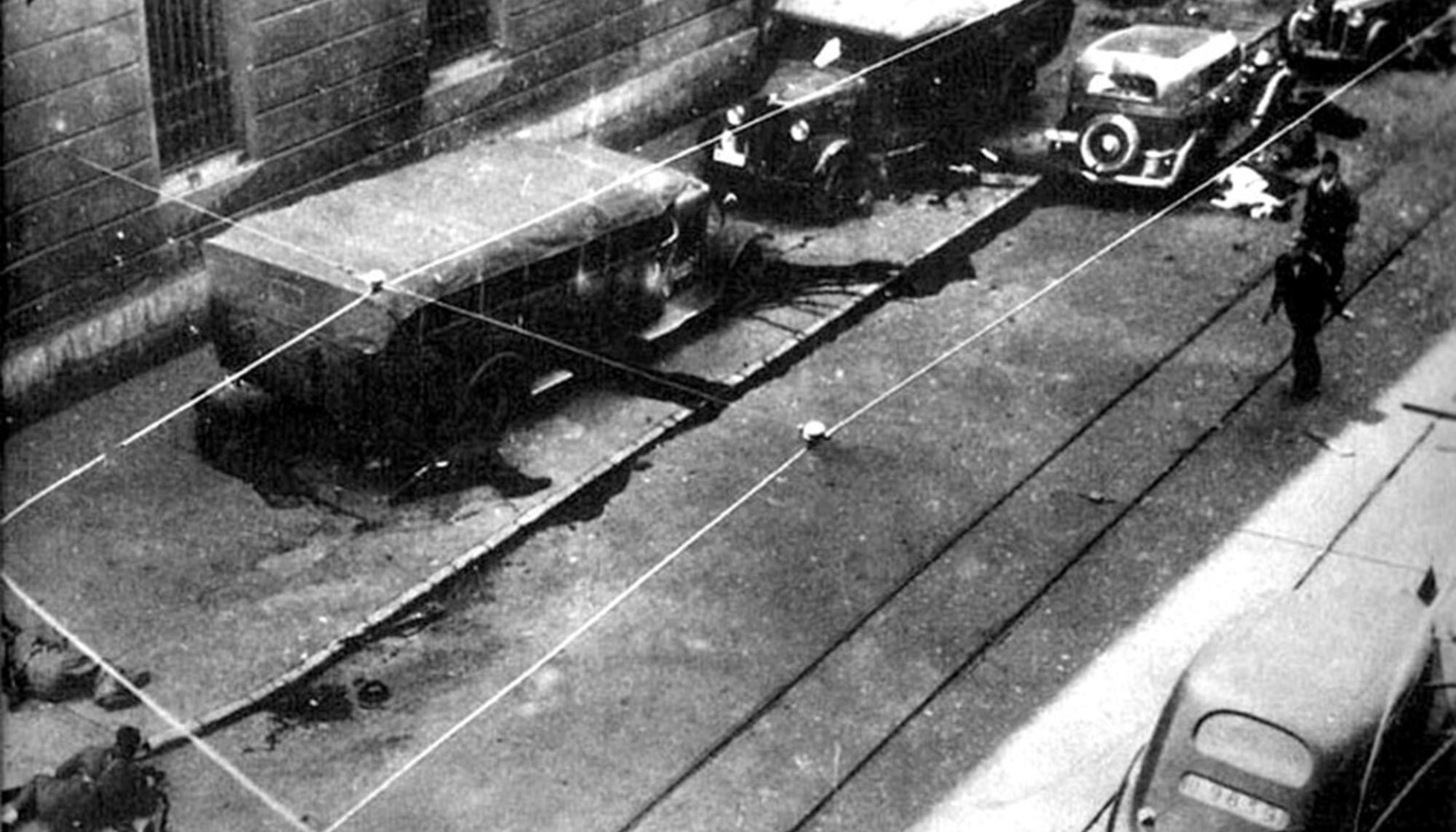 Víctimas de la bomba en la calle Jovellanos