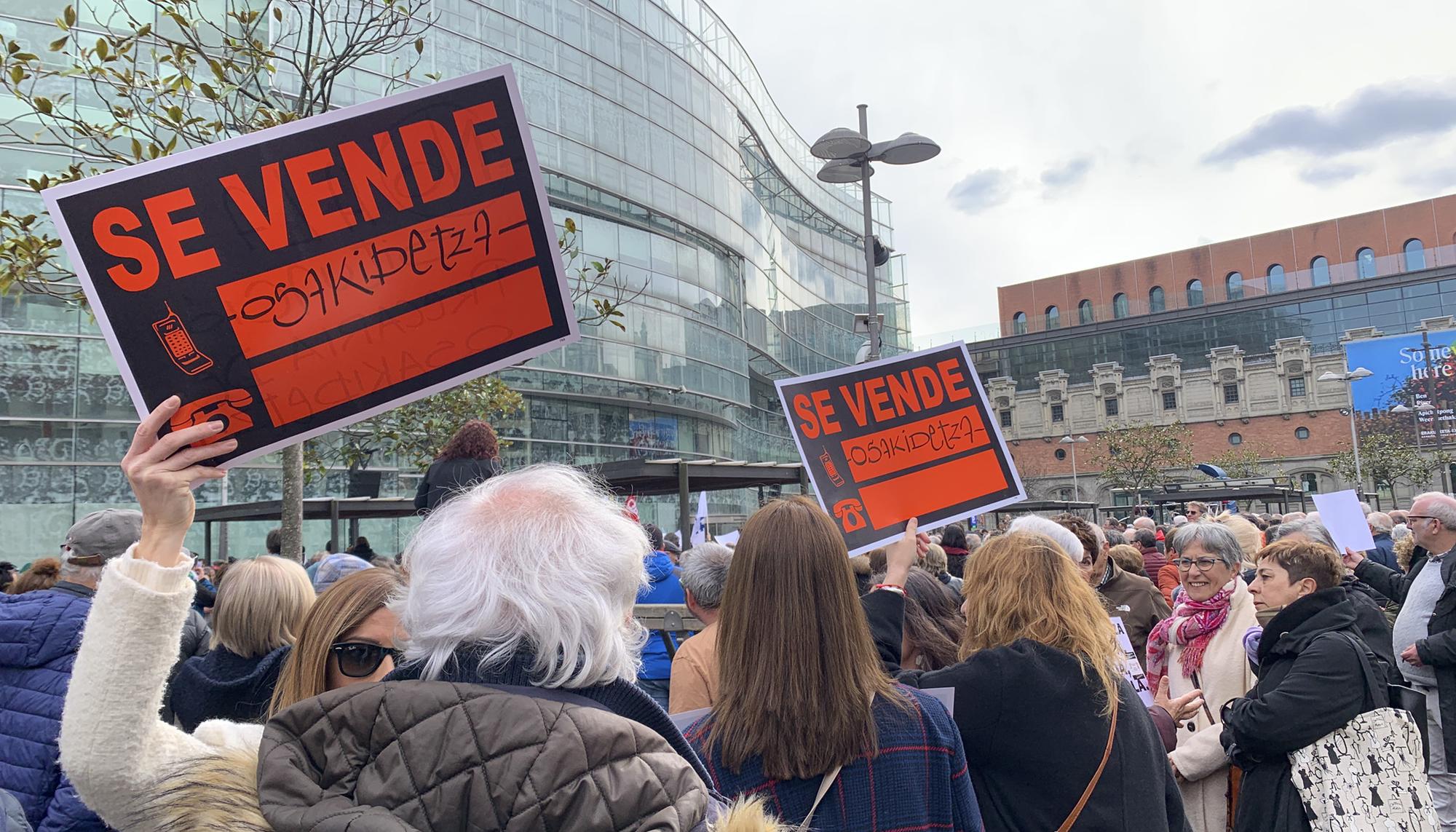 Manifestación 25 de febrero 2023 contra el desmantelamiento de Osakidetza