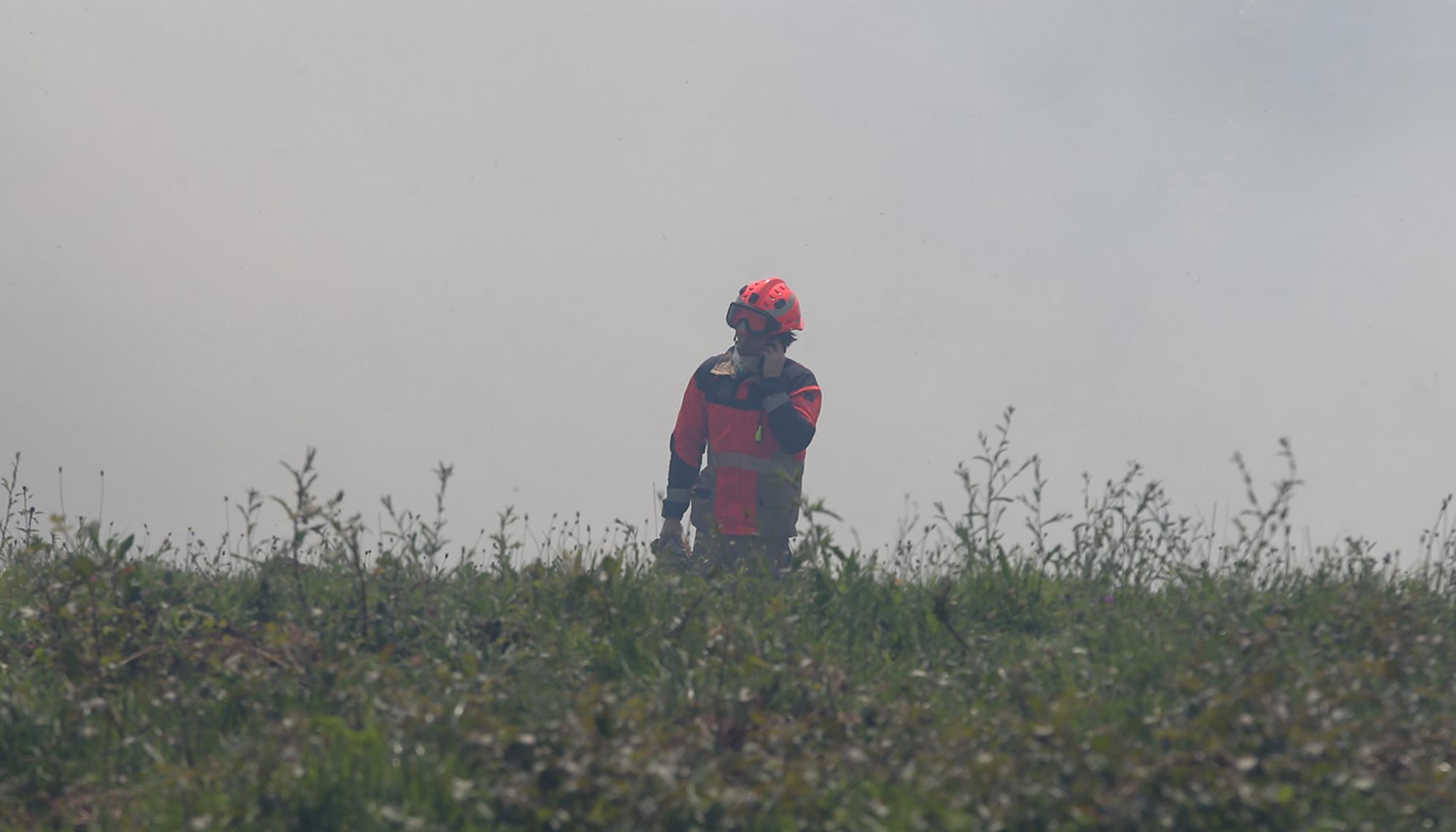 Incendio en el monte Naranco