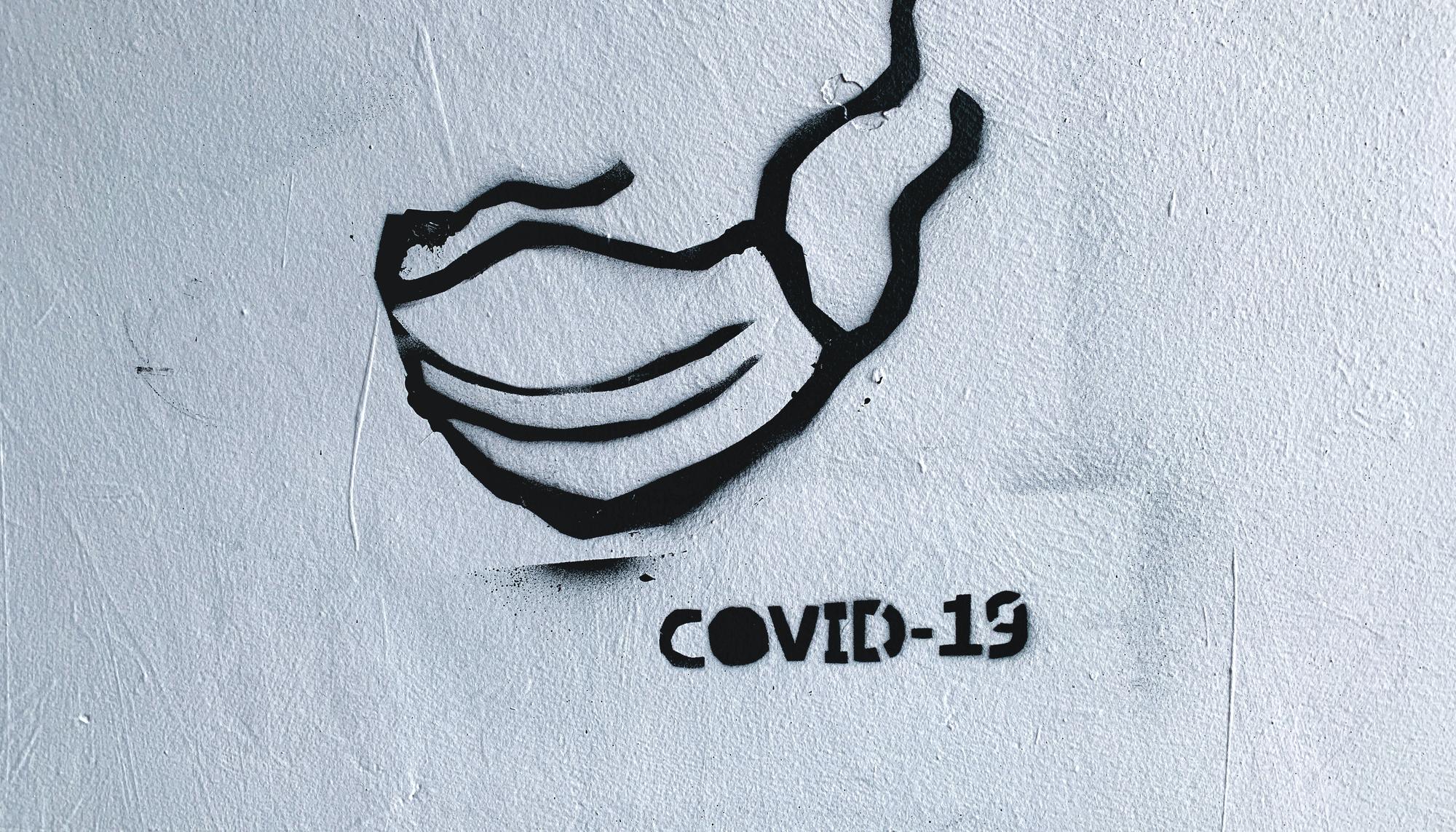 Mascarilla covid-19 pintada