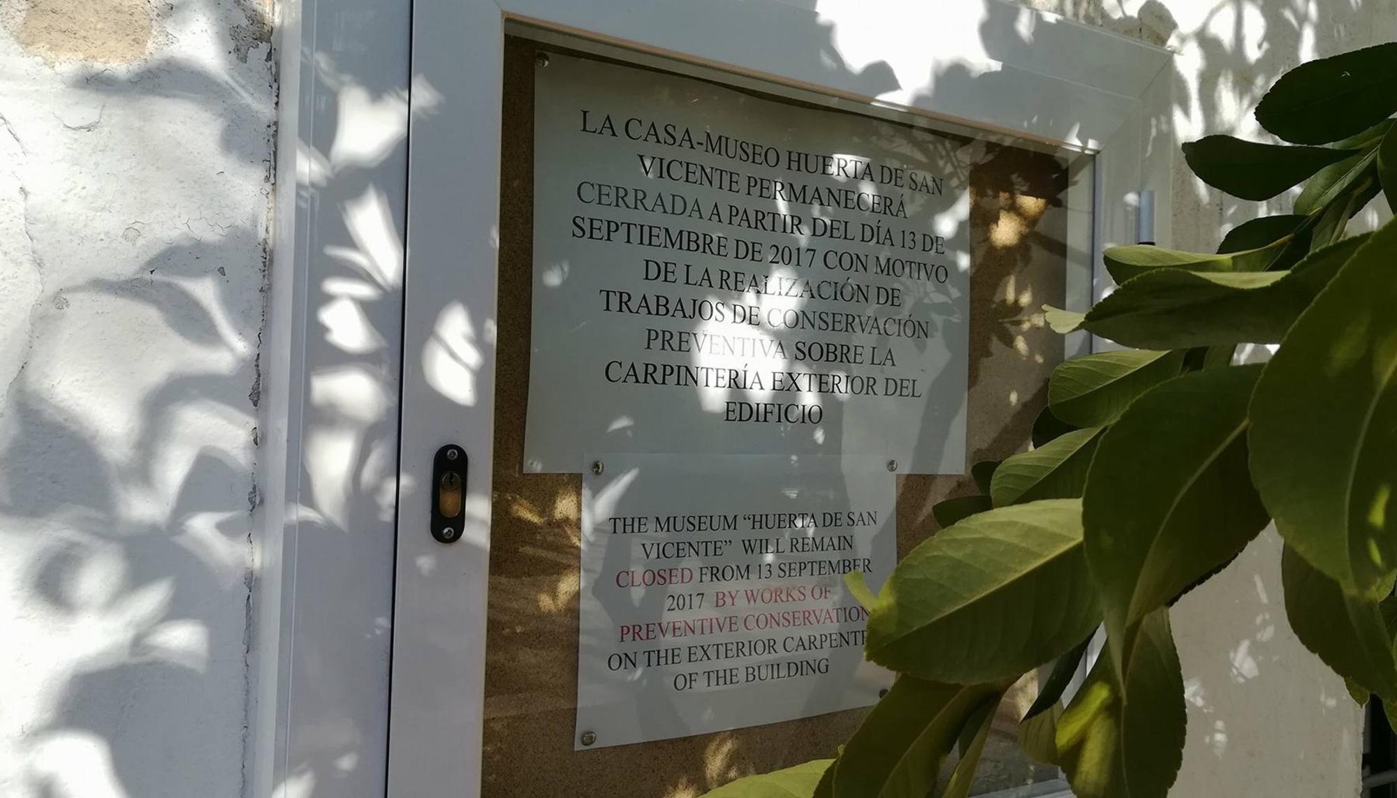 Huerta de San Vicente cerrada