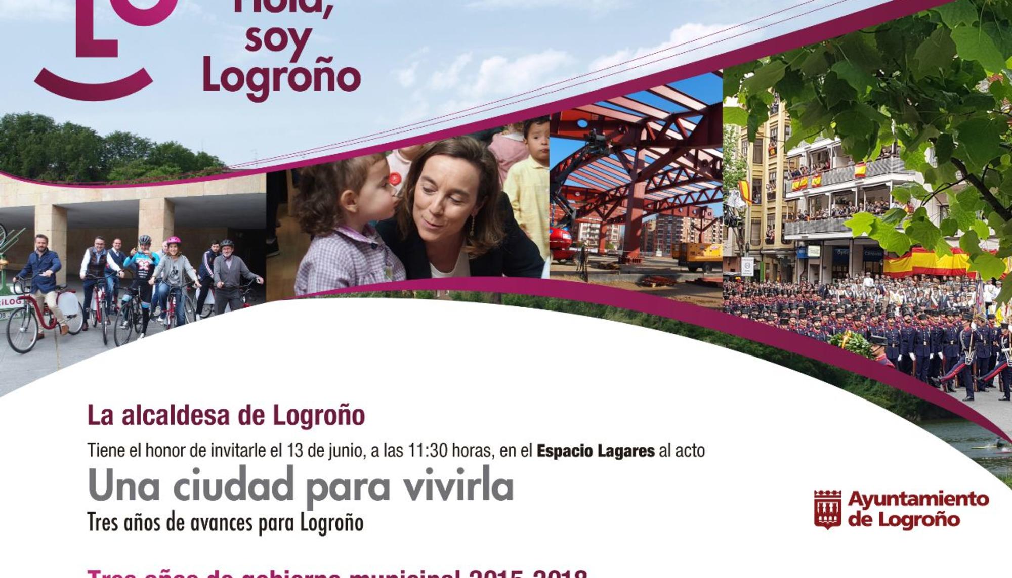 Cartel tres años de avances para logroño