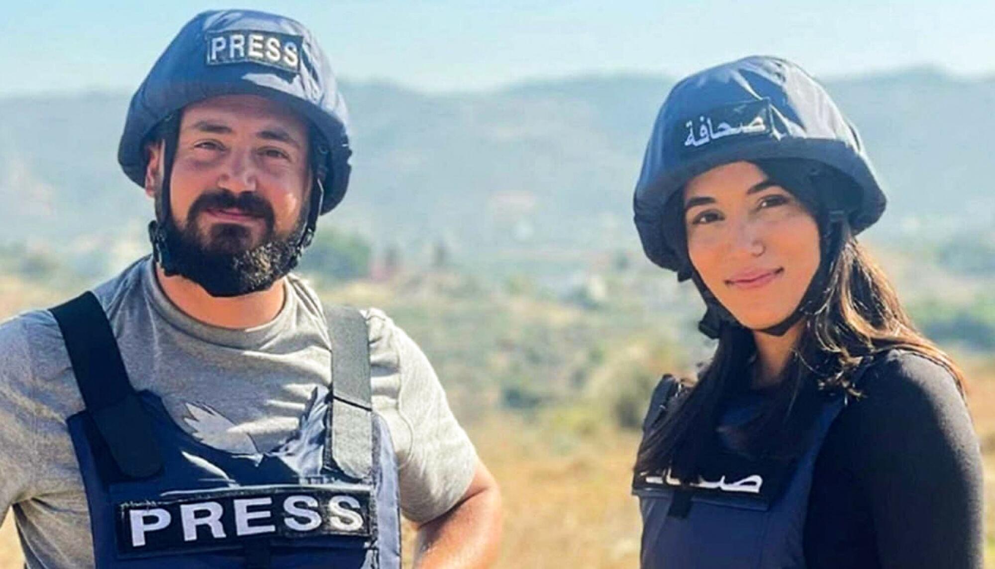 Periodistas asenados Libano