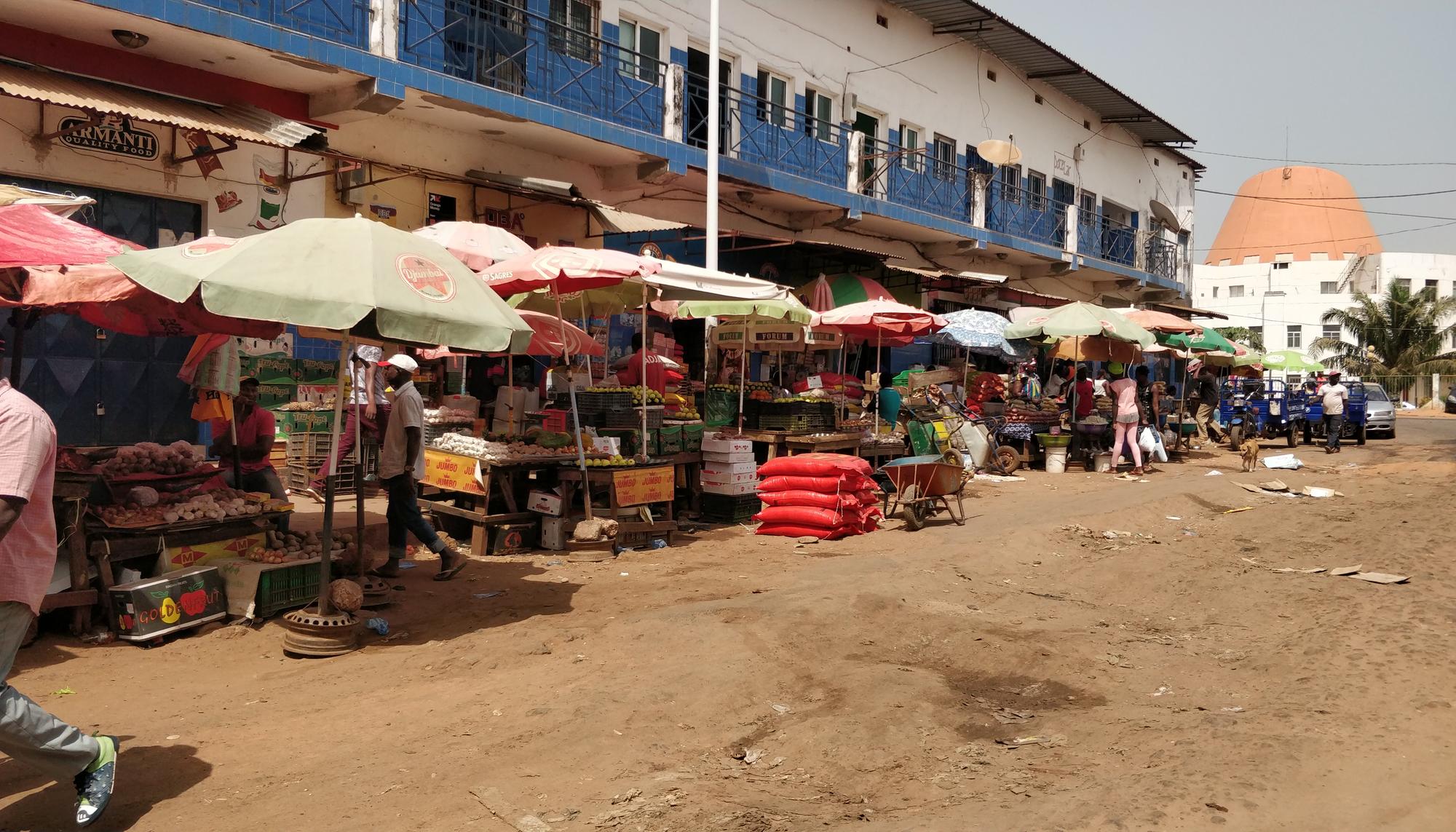 Mercado central de Bissau.