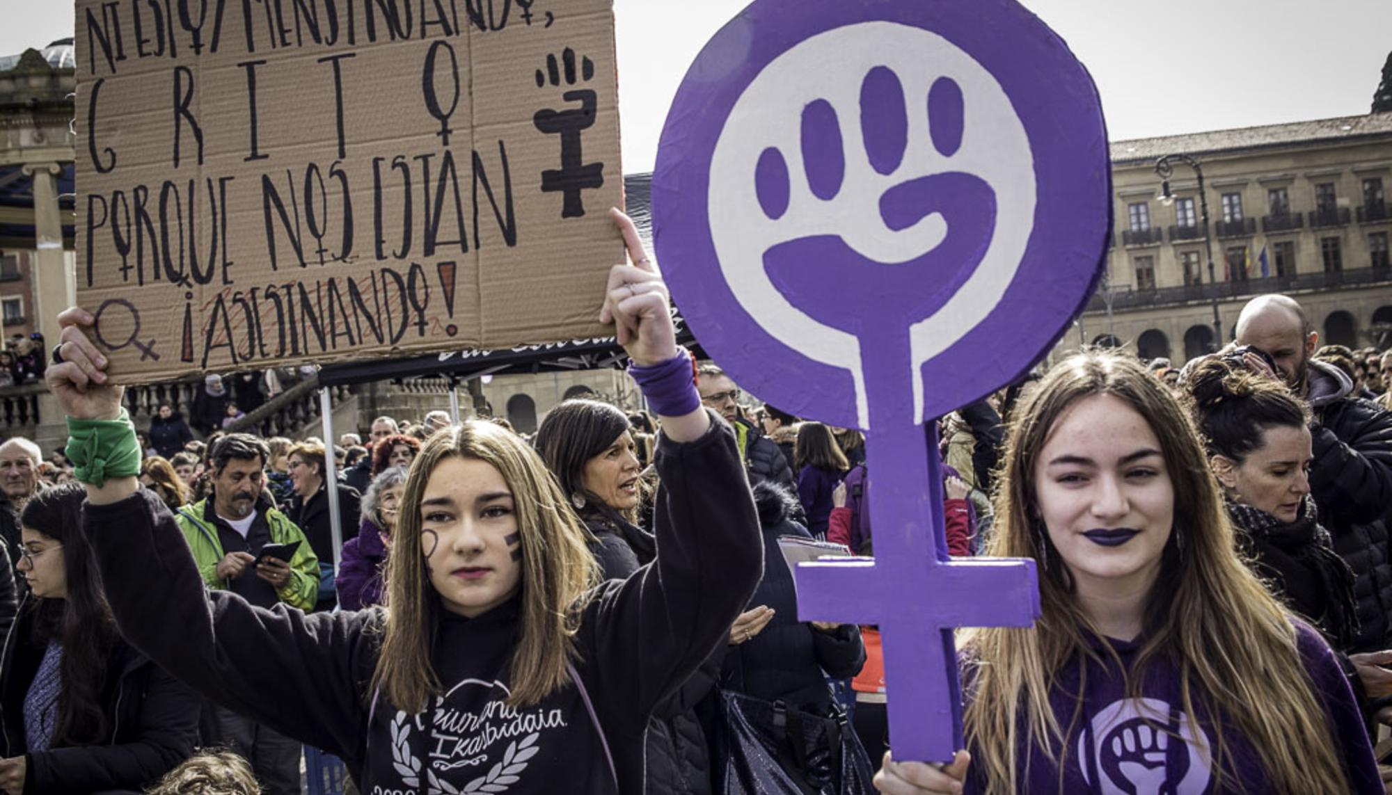 Contra el feminicidio en Iruña.