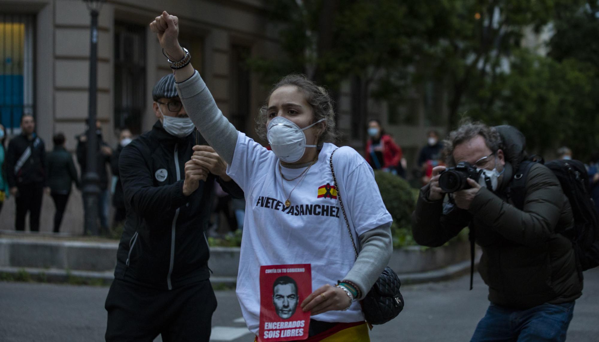 Manifestación facha contra gobierno barrio Salamanca  - 8