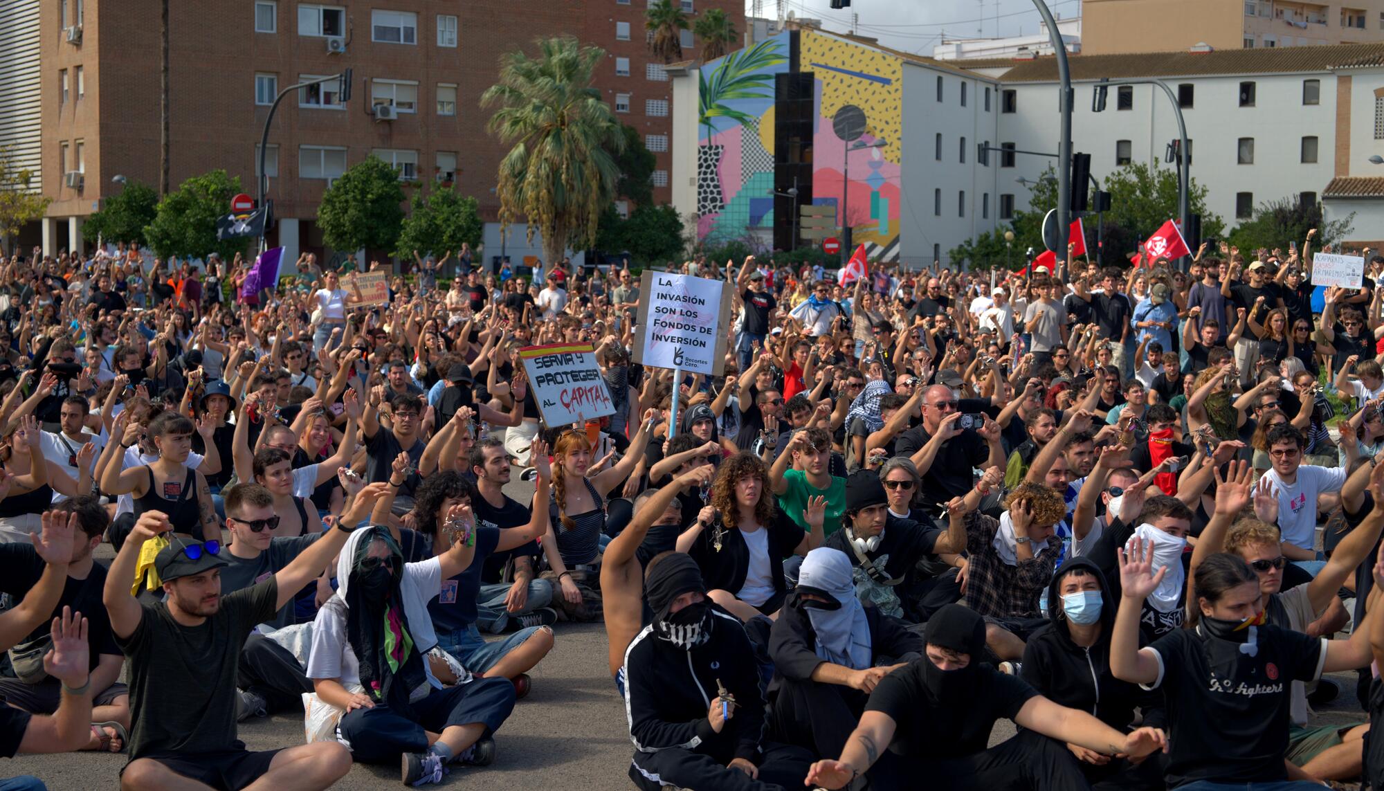 sentada mani valencia 3 oct26