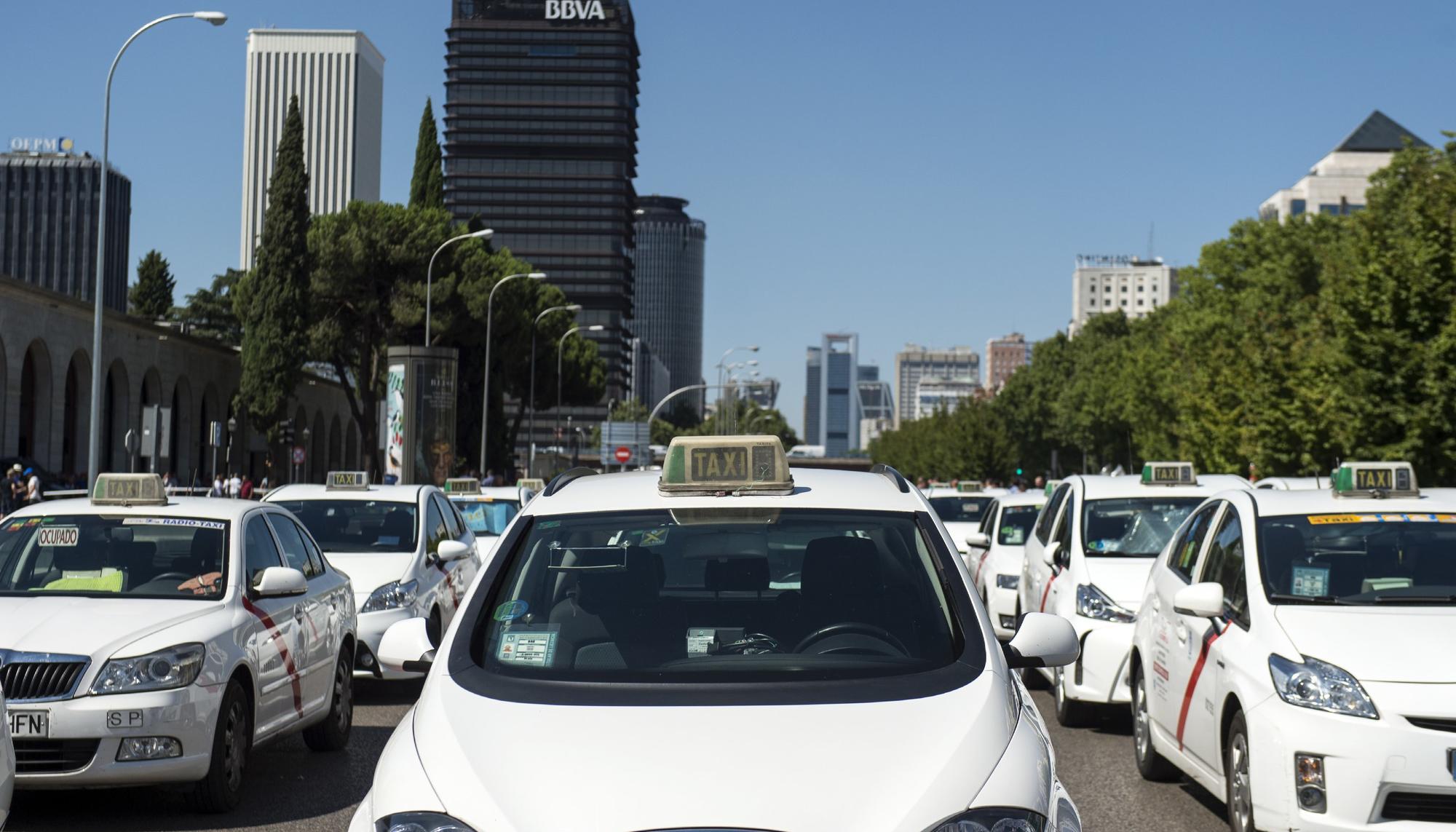 Huelga de taxis en Madrid